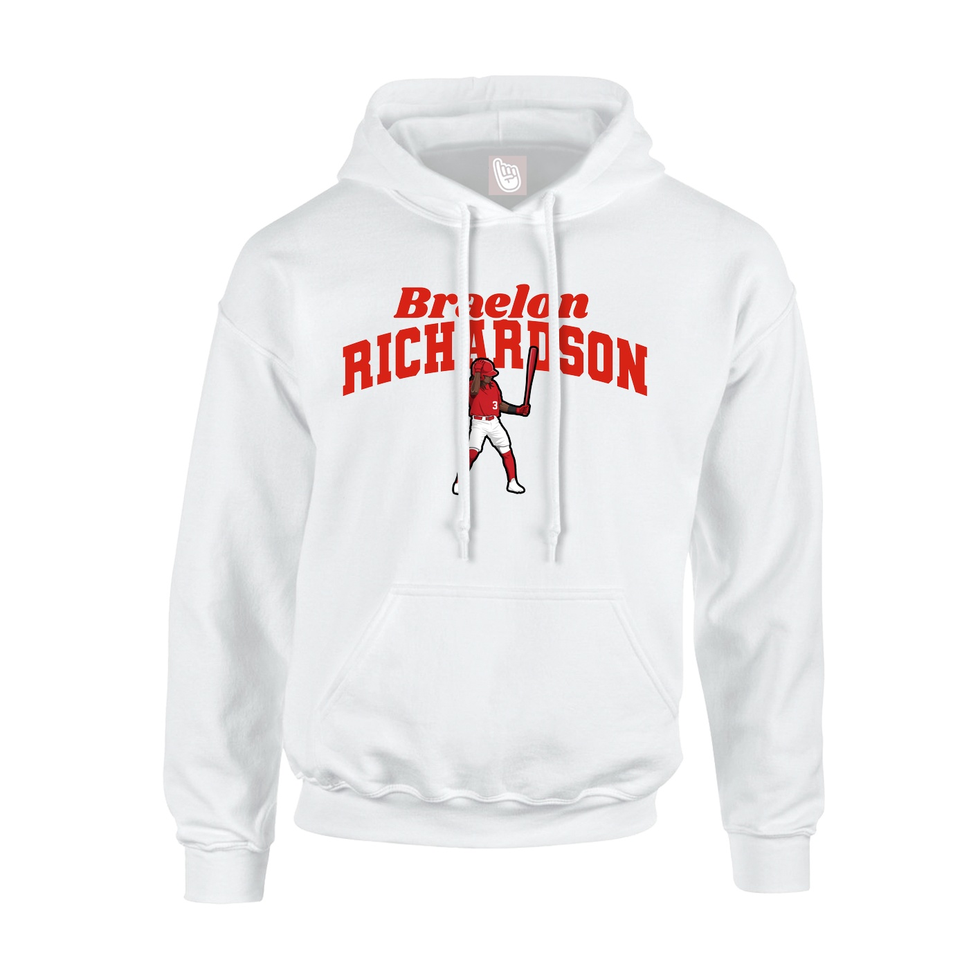 Hoodie — Signature Arch in White
