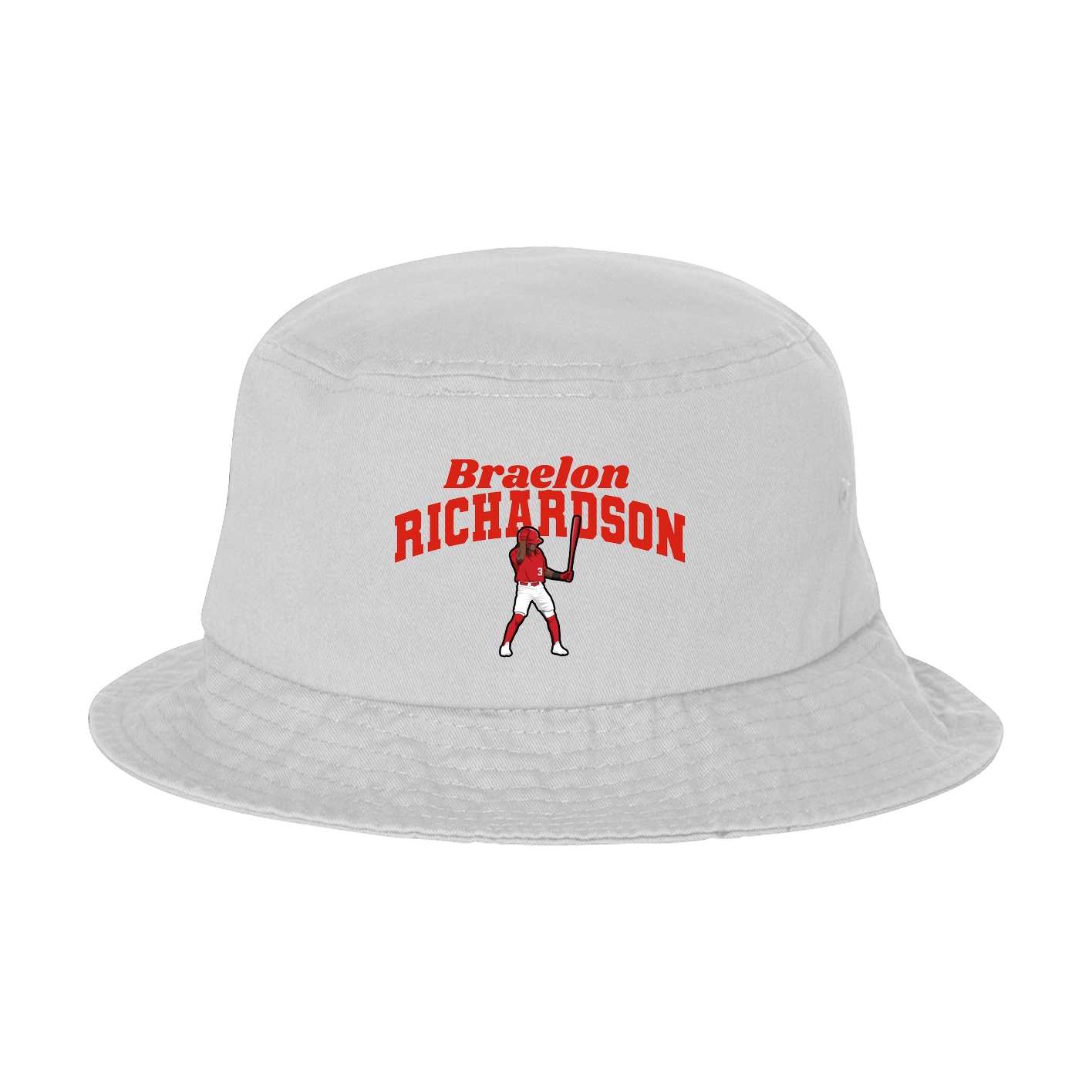 Bucket Cap — Signature Arch in White