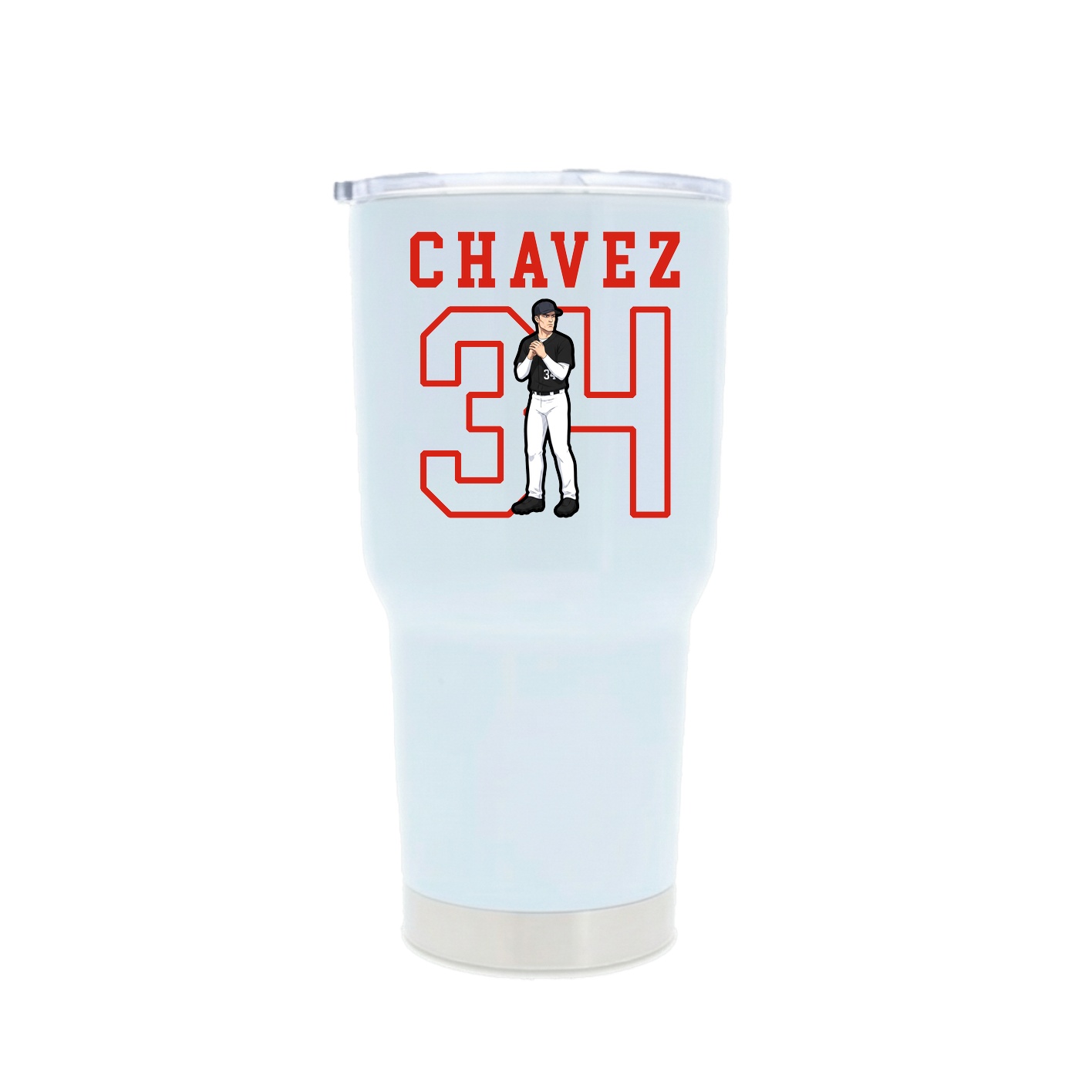 30oz Stainless Steel Tumbler — Shirsey in White