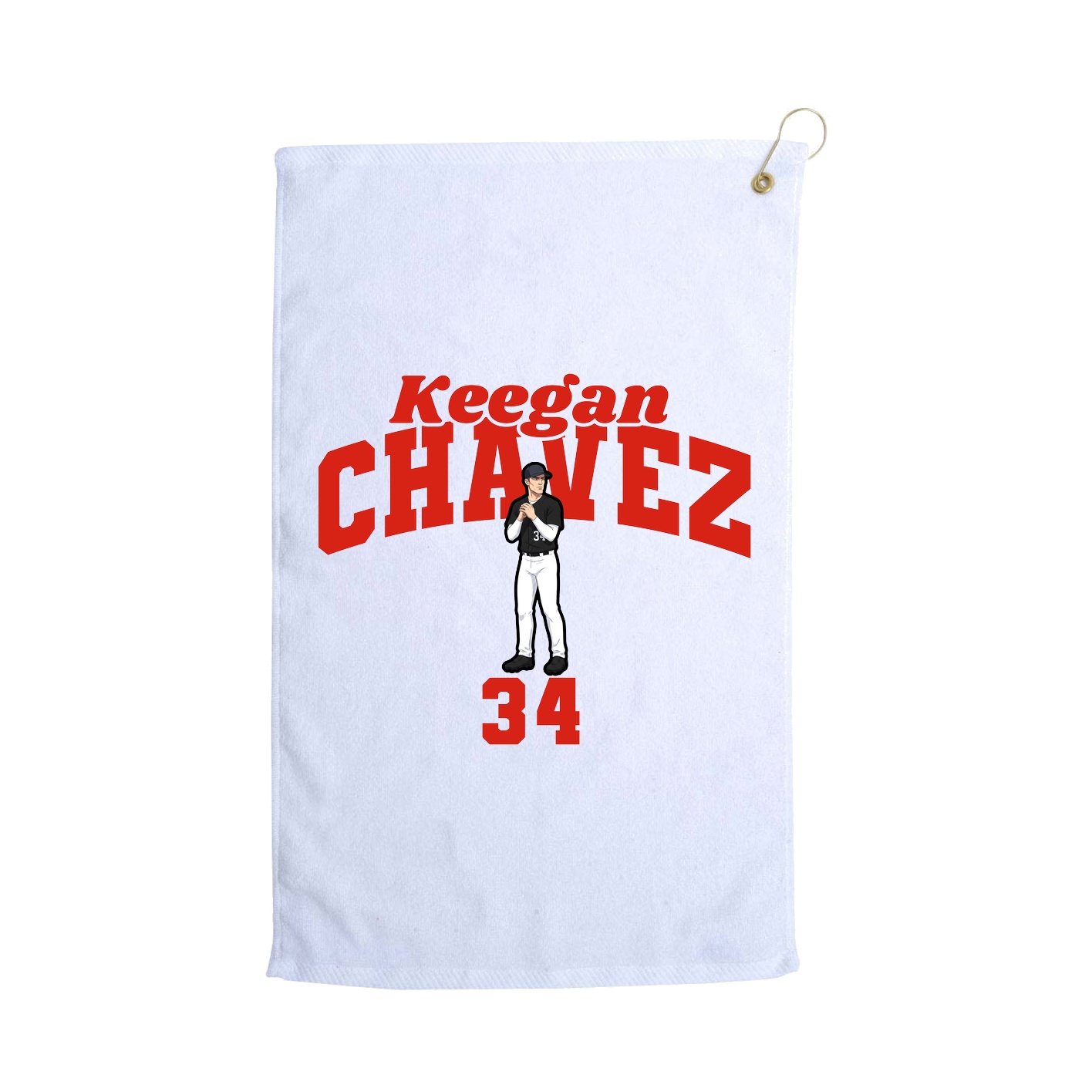 Golf Towel — Signature Arch in White