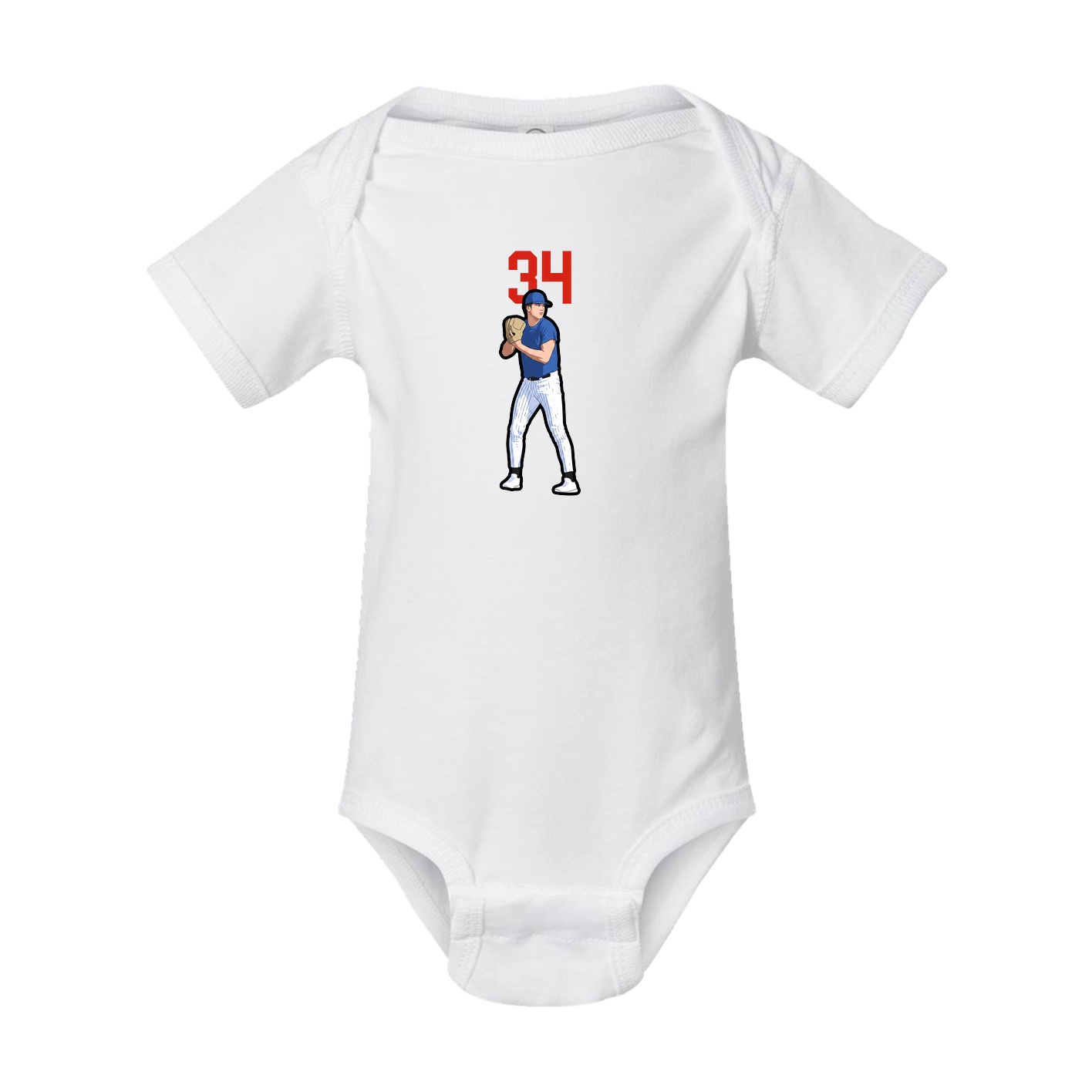 Baby Onesie — Number Top in White