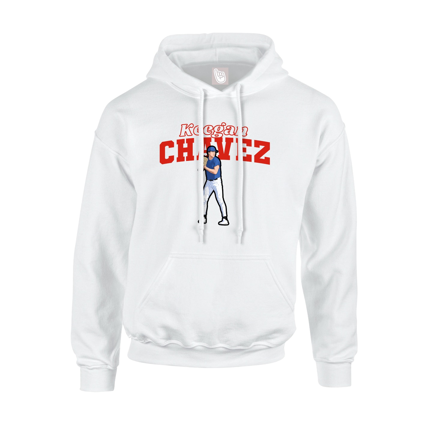 Hoodie — Name Arch in White