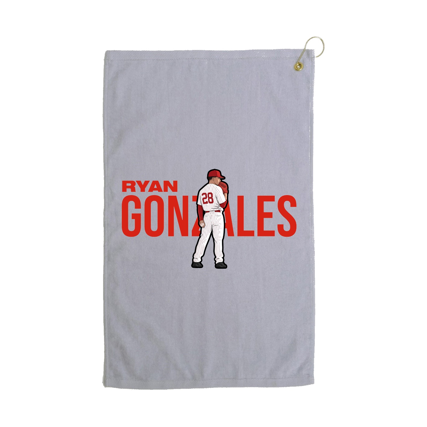Golf Towel — Player Name in Grey
