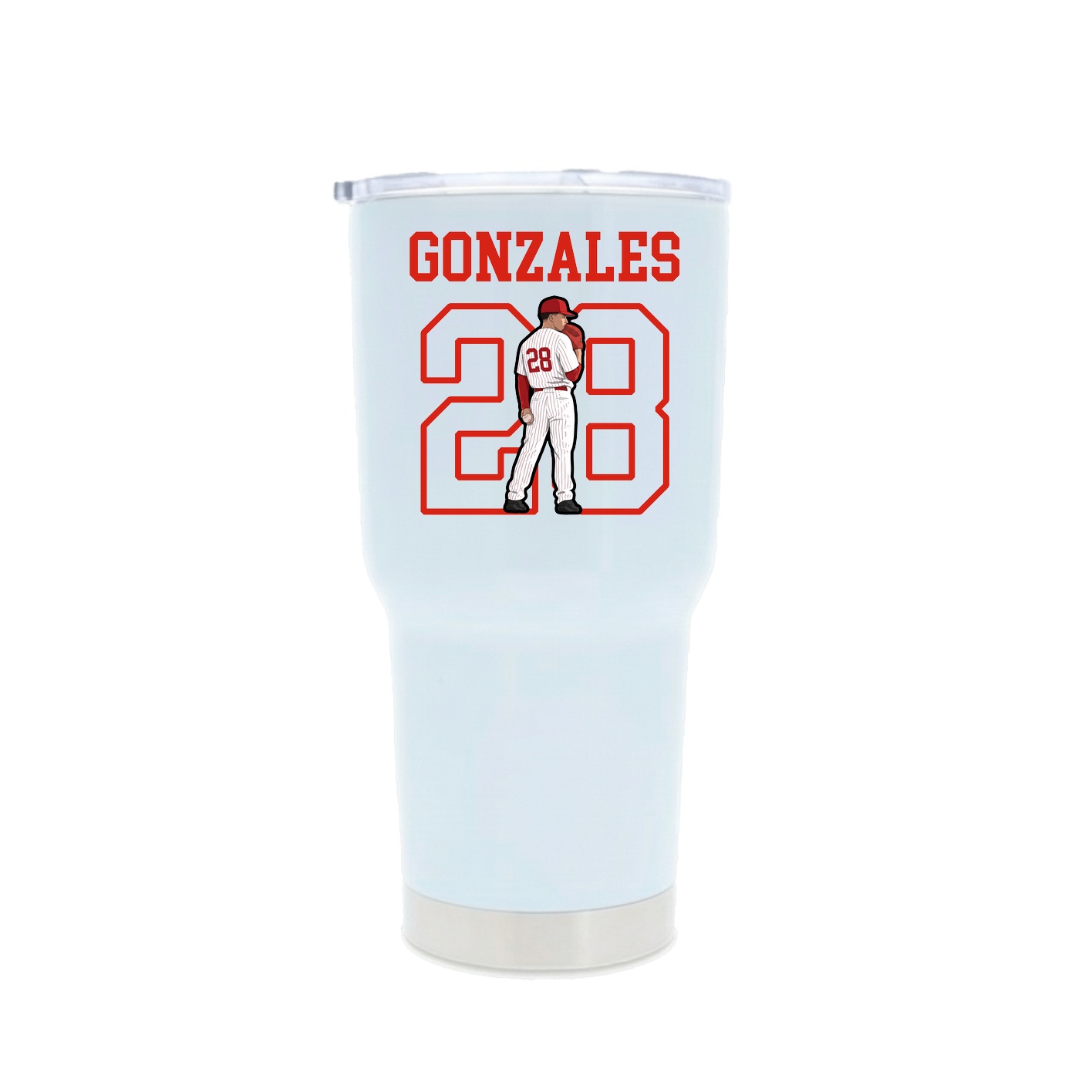 30oz Stainless Steel Tumbler — Shirsey in White