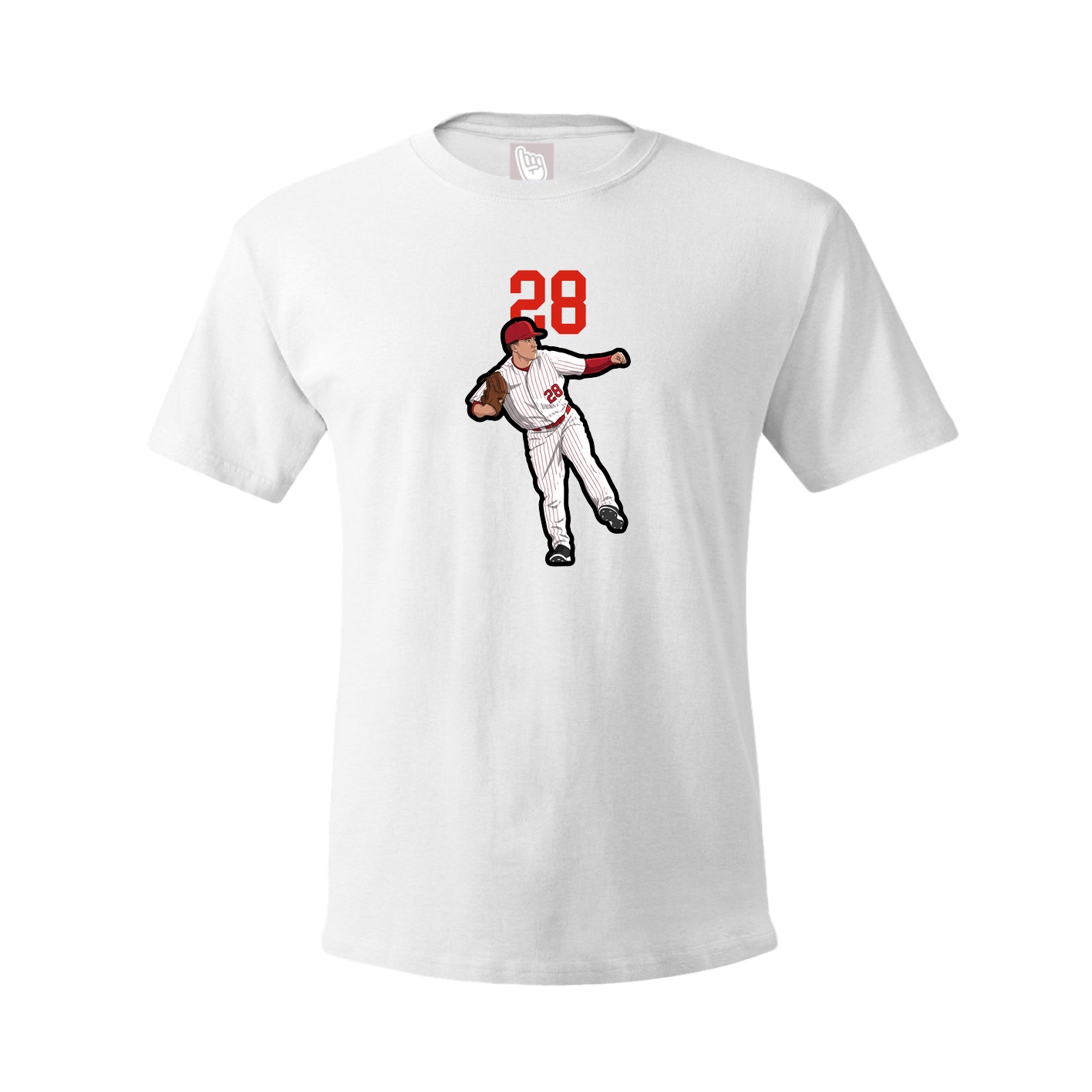 Youth Tee — Number Top in White