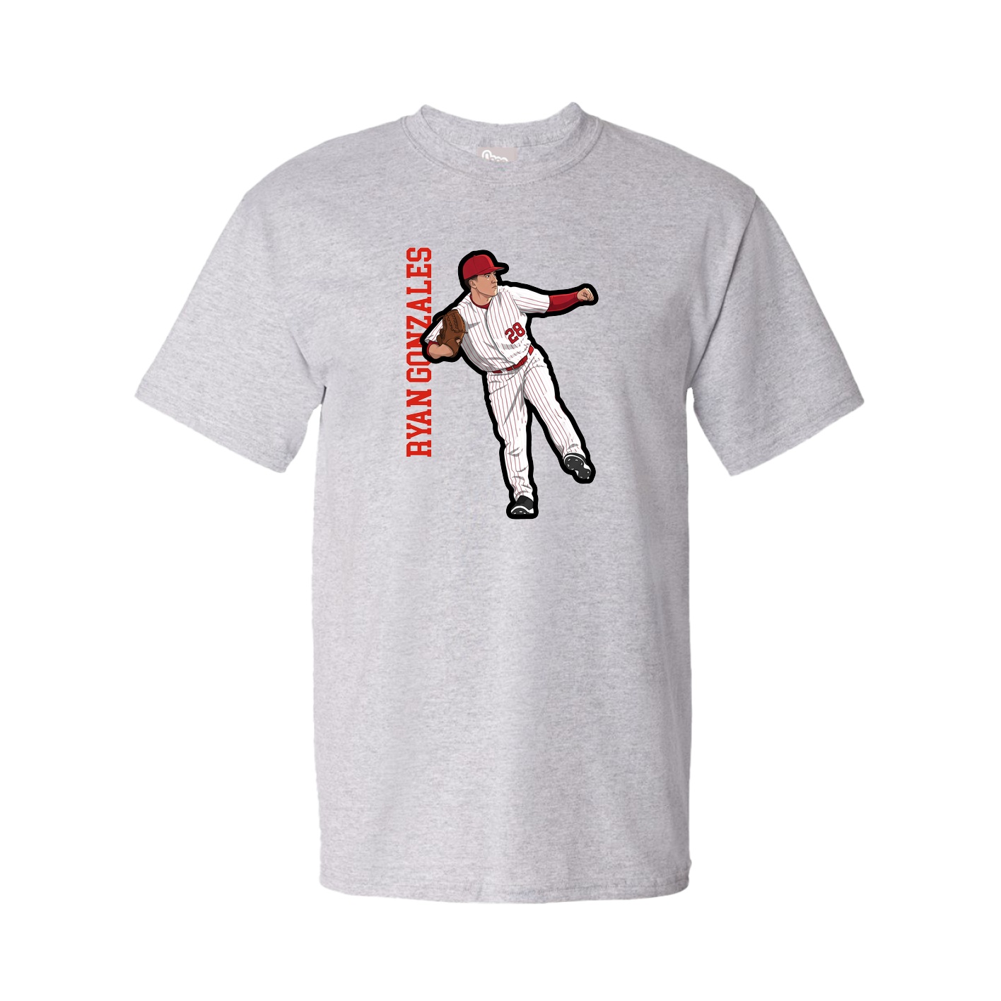 Youth Tee — Name Vertical in Grey