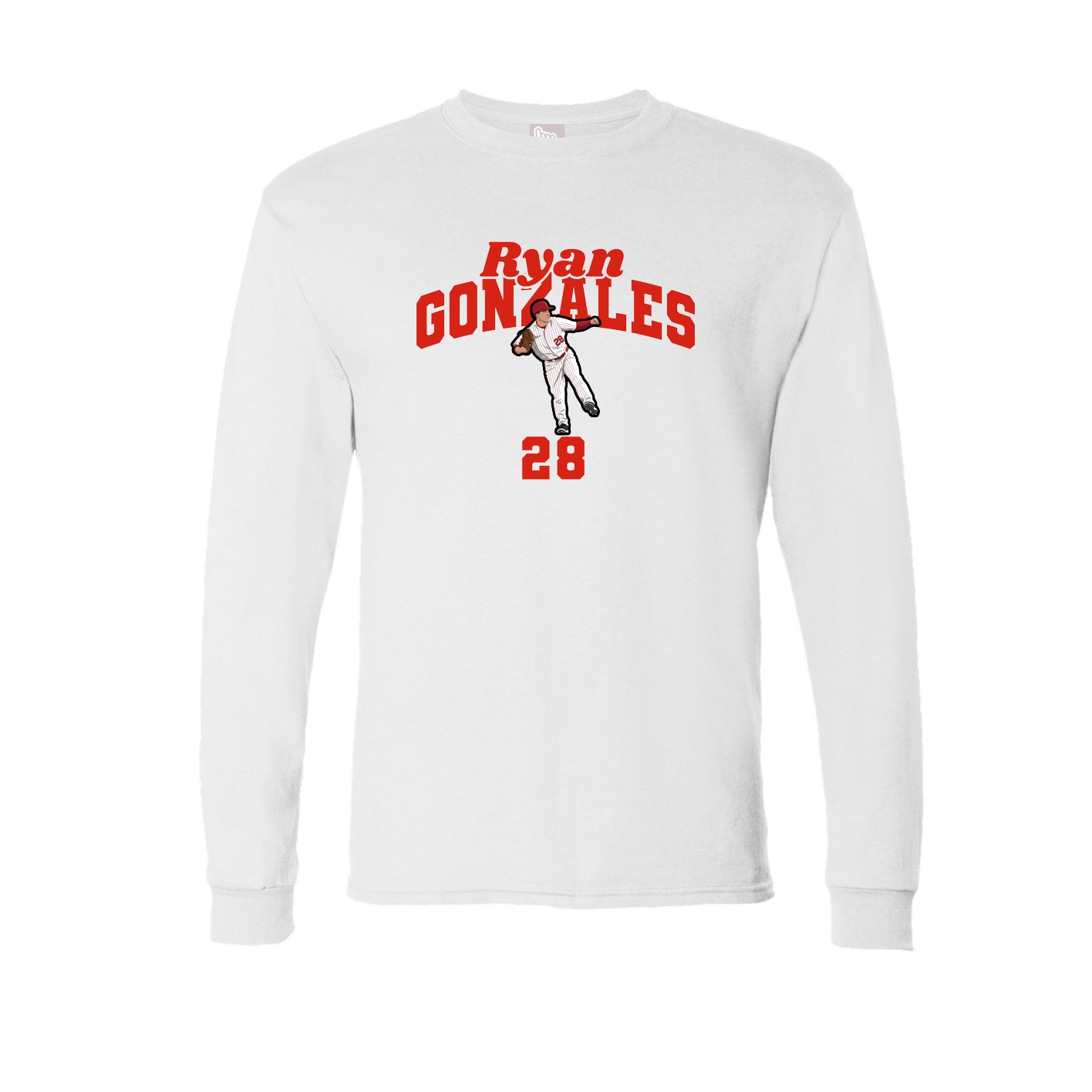 Long Sleeve Tee — Signature Arch in White