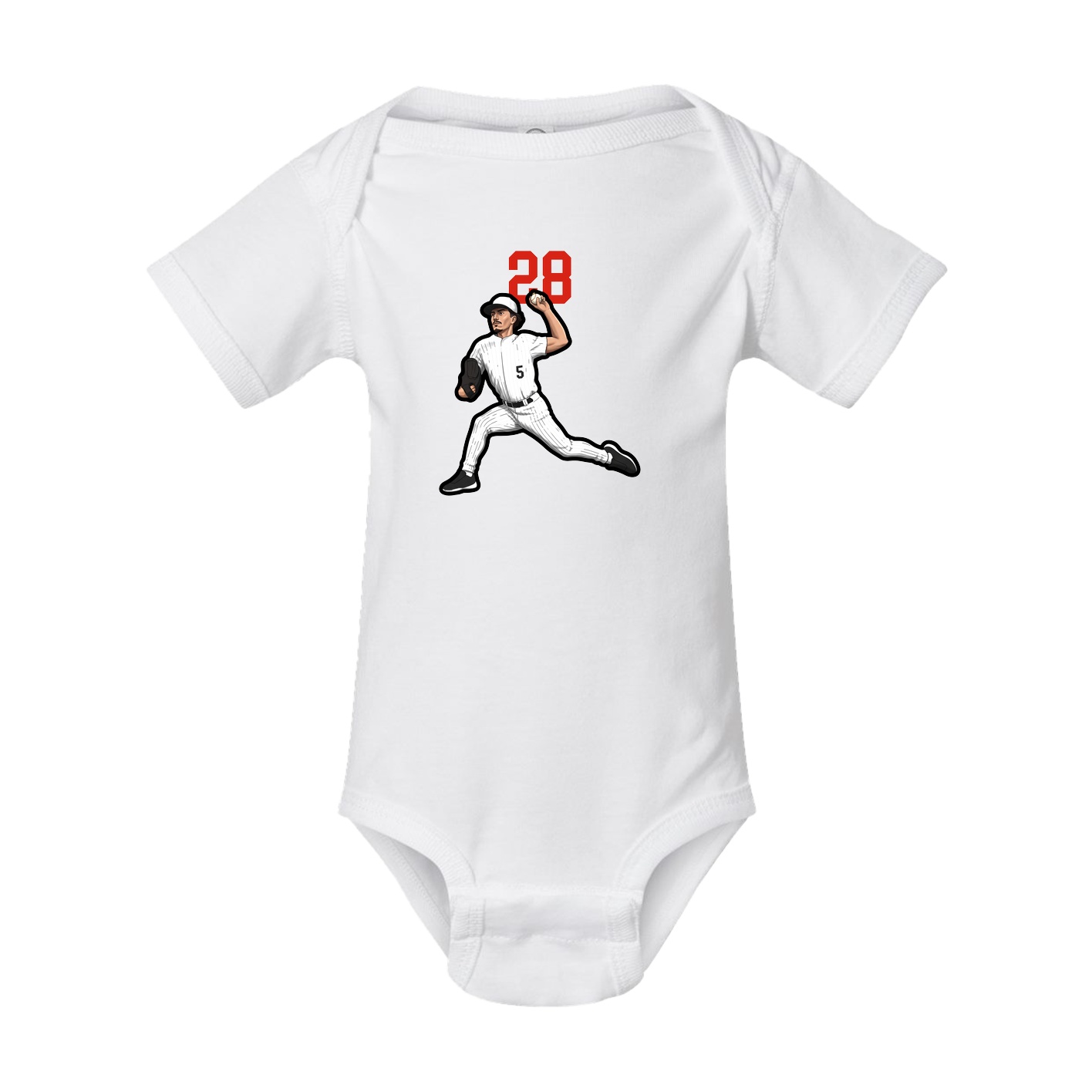 Baby Onesie — Number Top in White