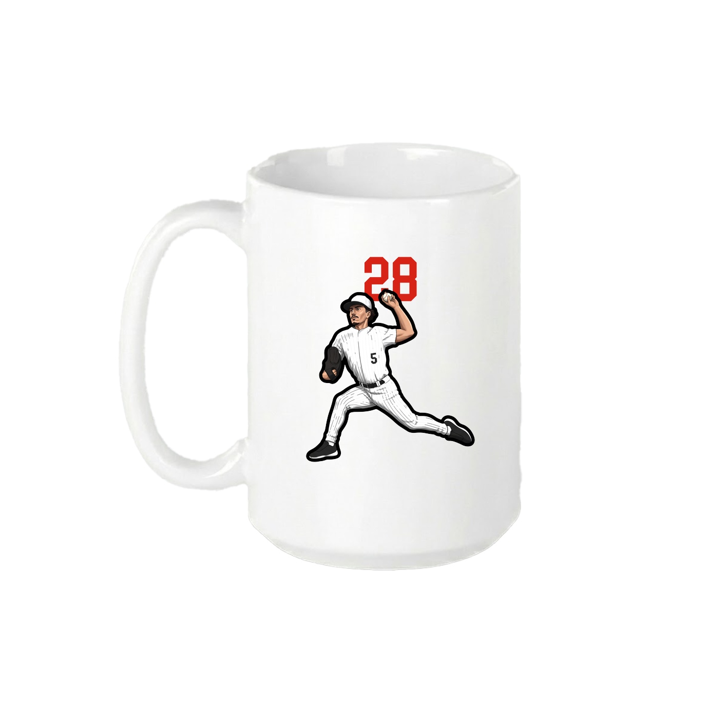 15oz Coffee Mug — Number Top in White