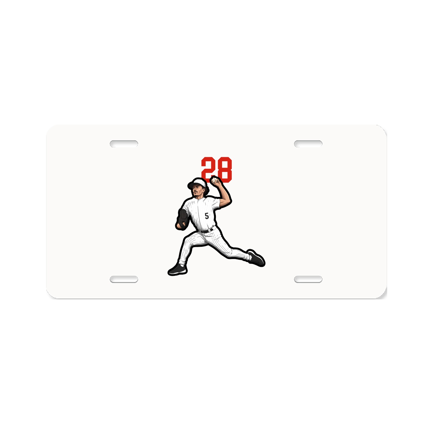 License Plate — Number Top in Classic