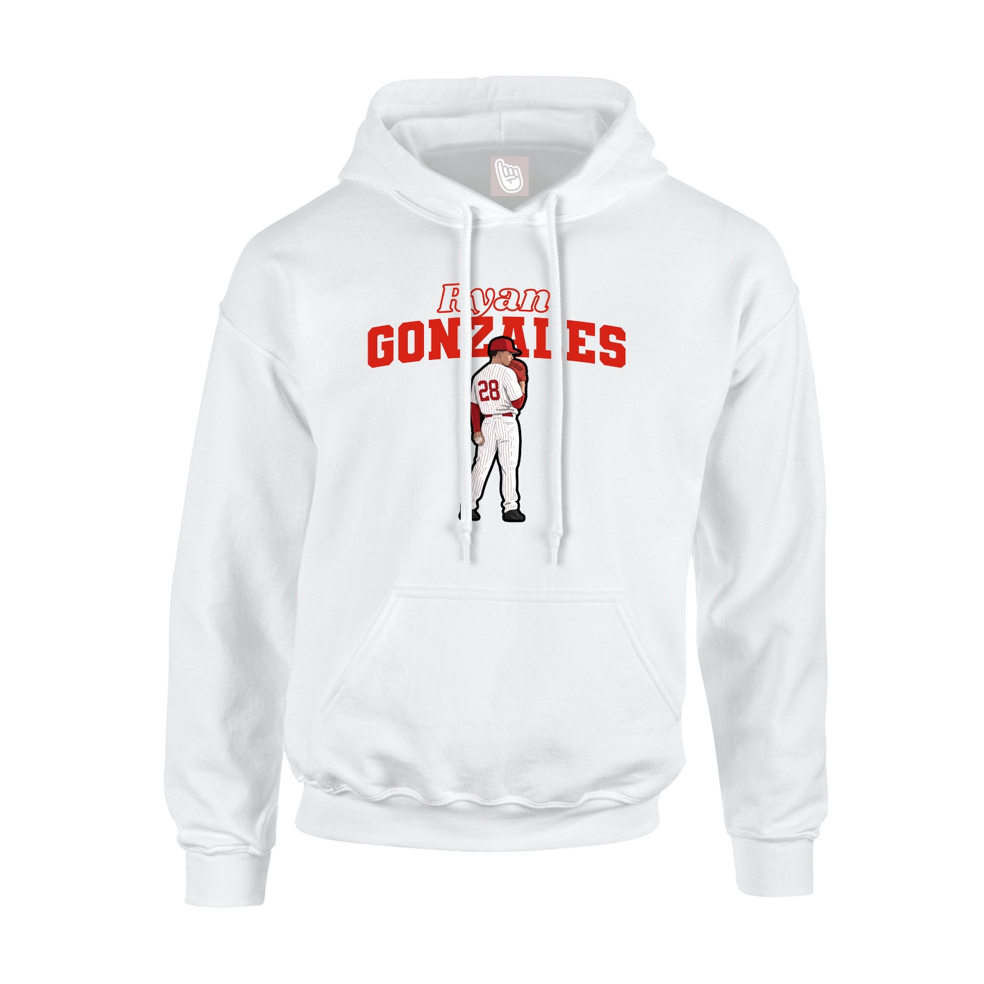 Hoodie — Name Arch in White