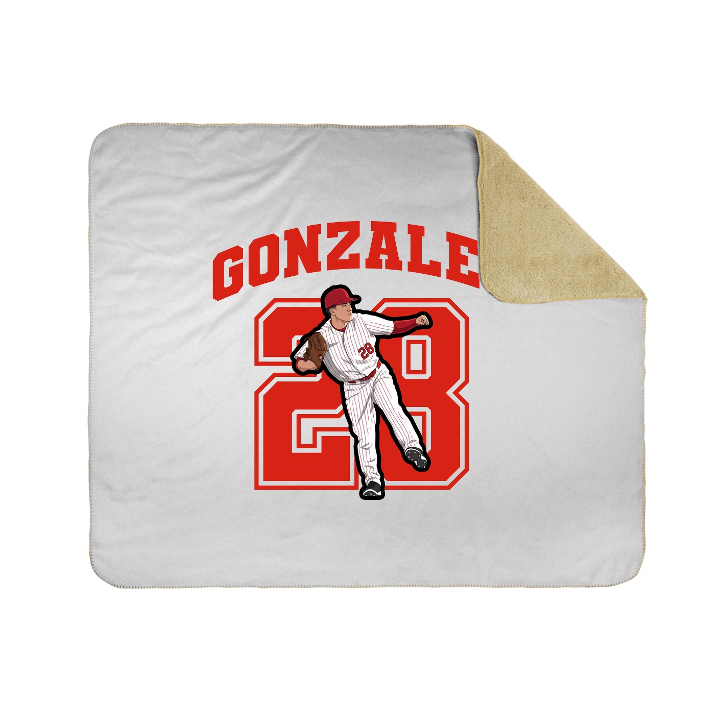 Throw Blanket — Number in White