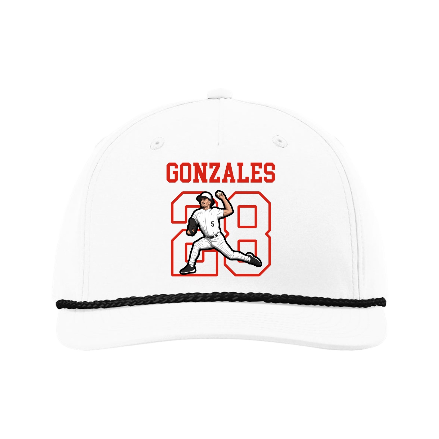 Five-Panel Classic Rope Cap — Shirsey in White