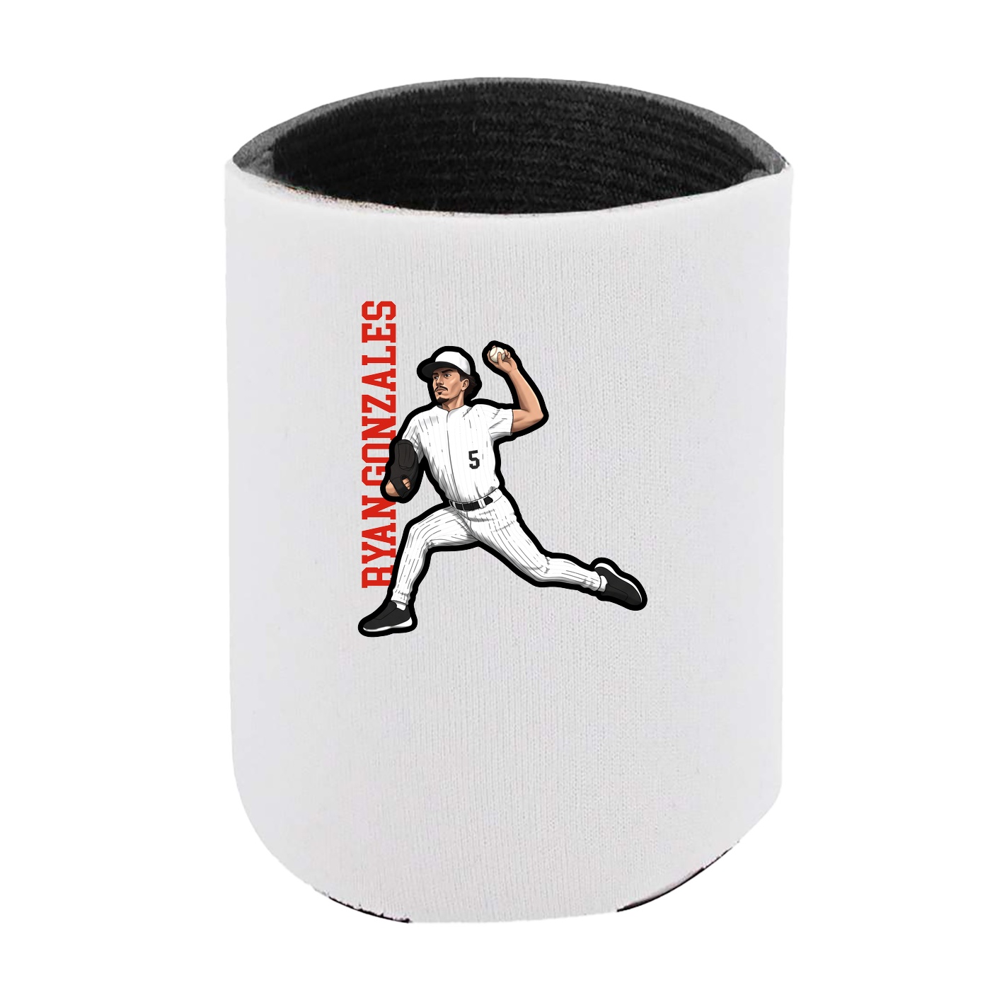 Can Holder — Name Vertical in White