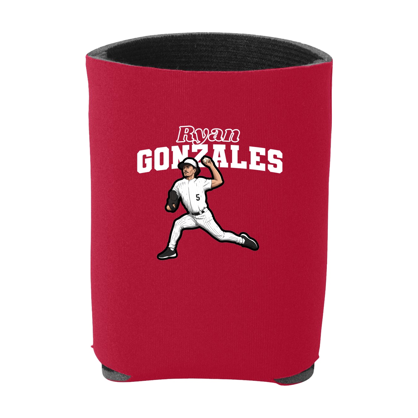 Can Holder — Name Arch in Red