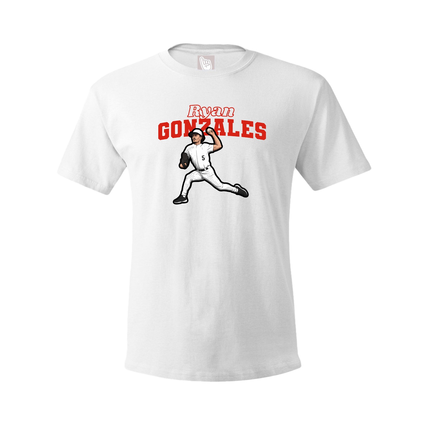 Youth Tee — Name Arch in White