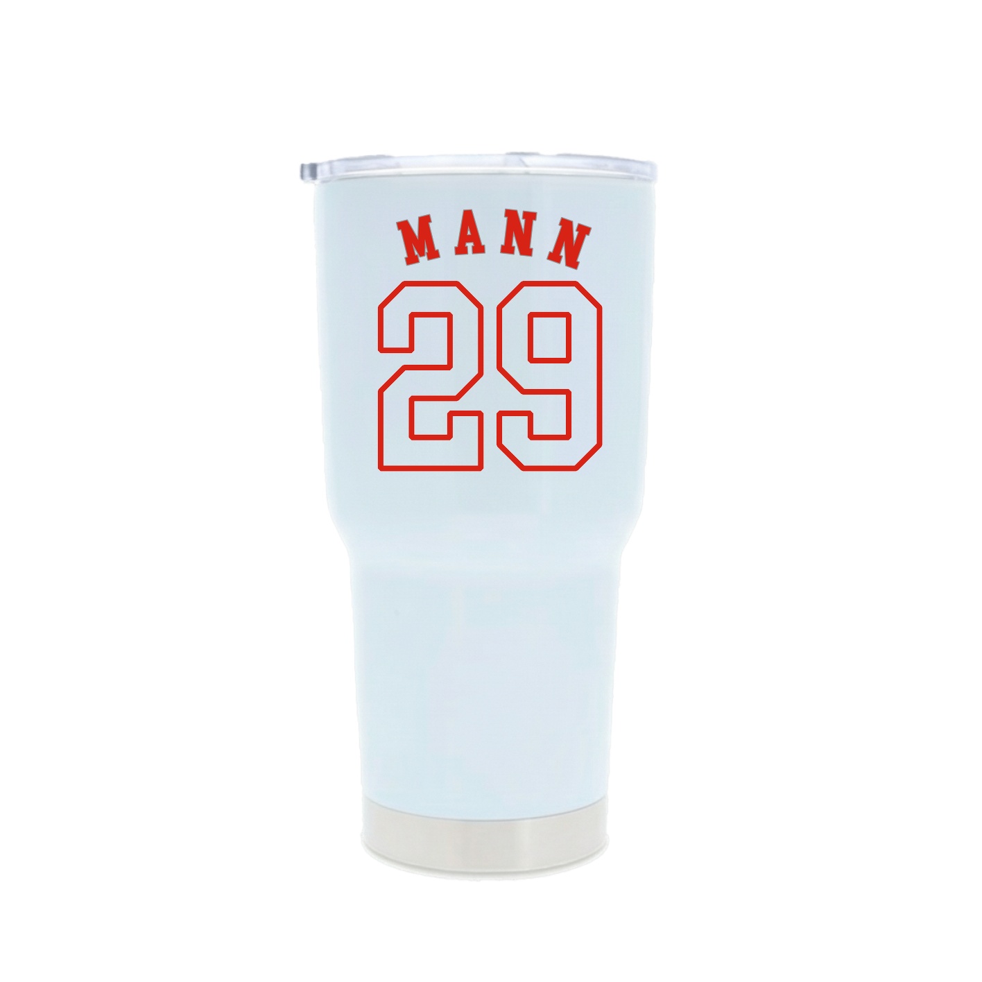 30oz Stainless Steel Tumbler — Shirsey Arch in White