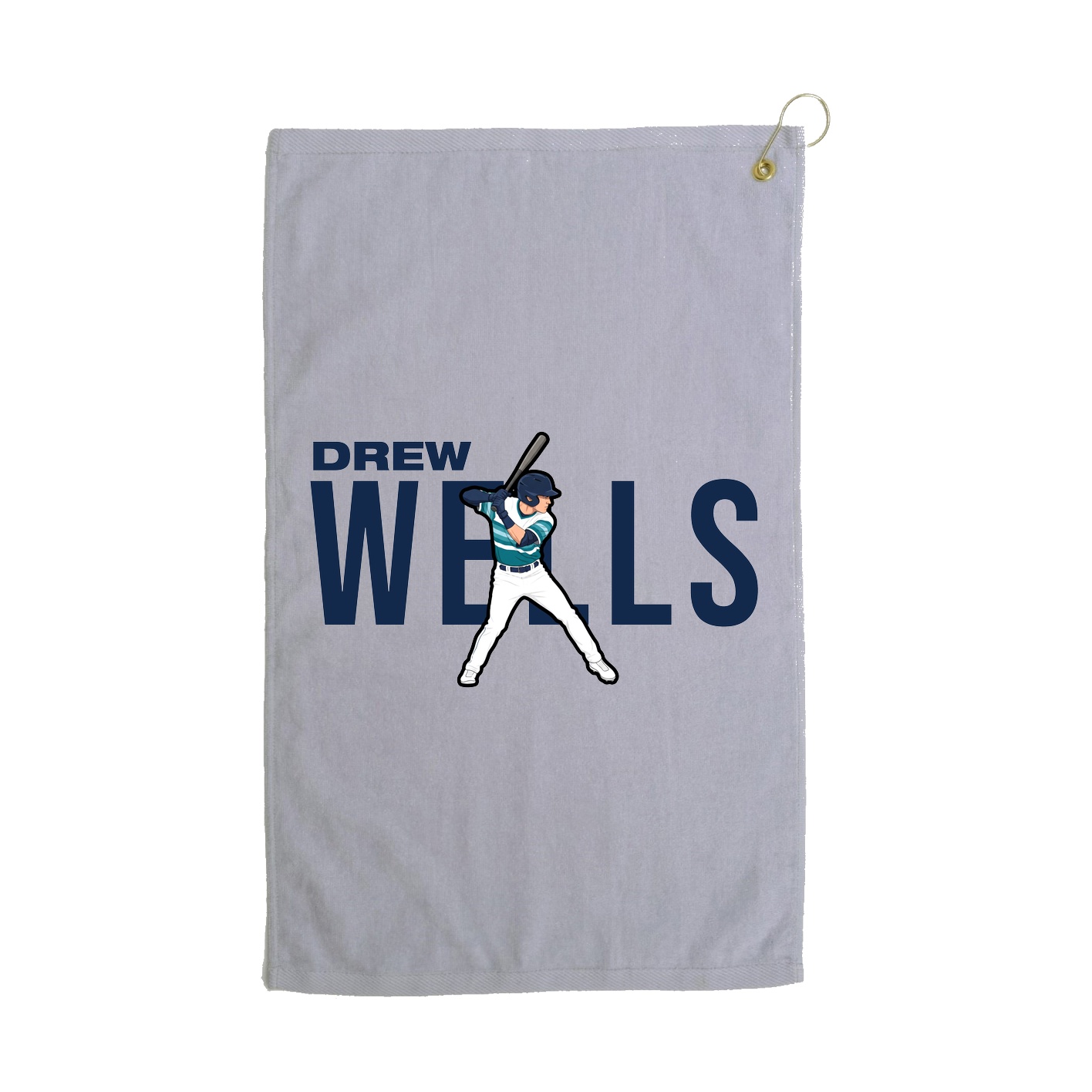 Golf Towel — Player Name in Grey