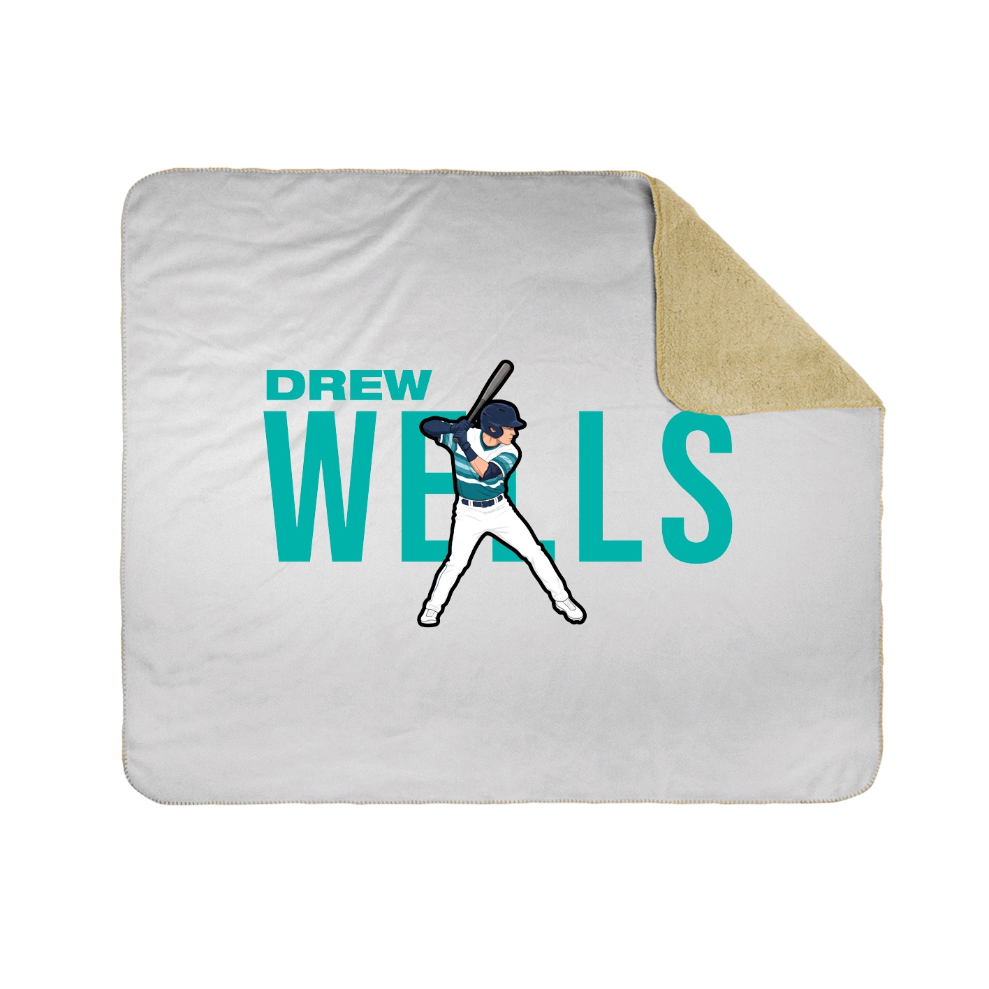 Throw Blanket — Player Name in White