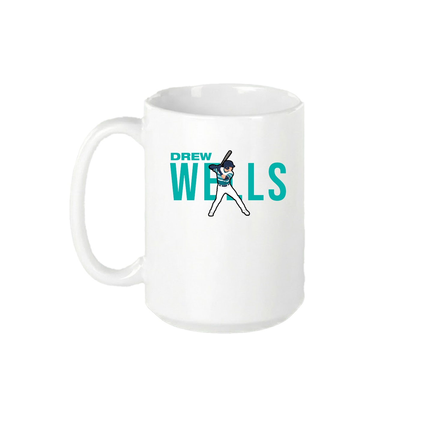 15oz Coffee Mug — Player Name in White