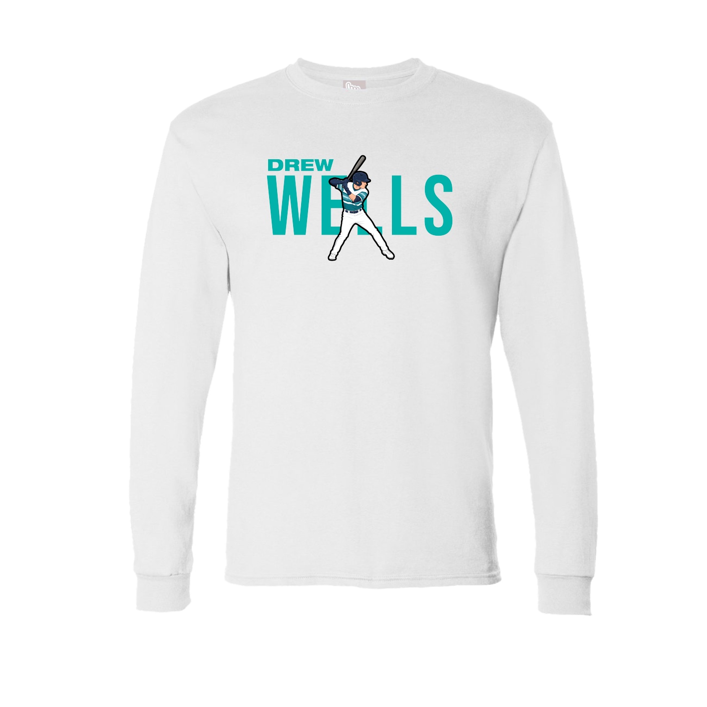Long Sleeve Tee — Player Name in White