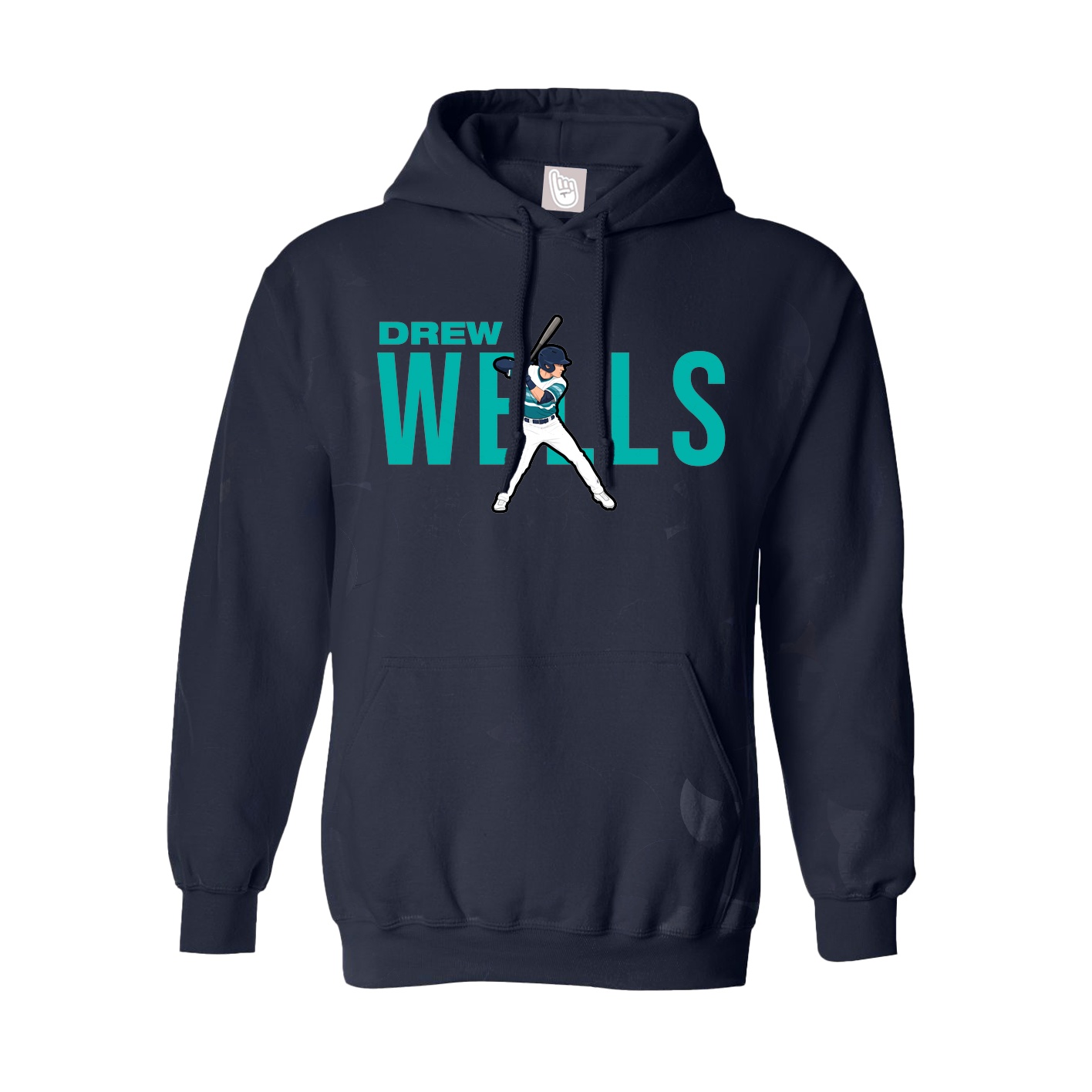 Hoodie — Player Name in Navy