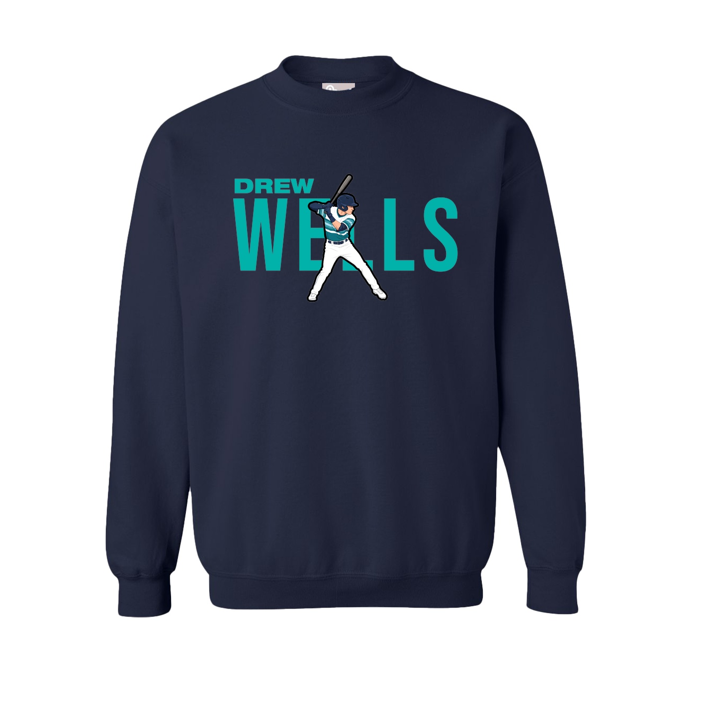 Fleece Crew — Player Name in Navy
