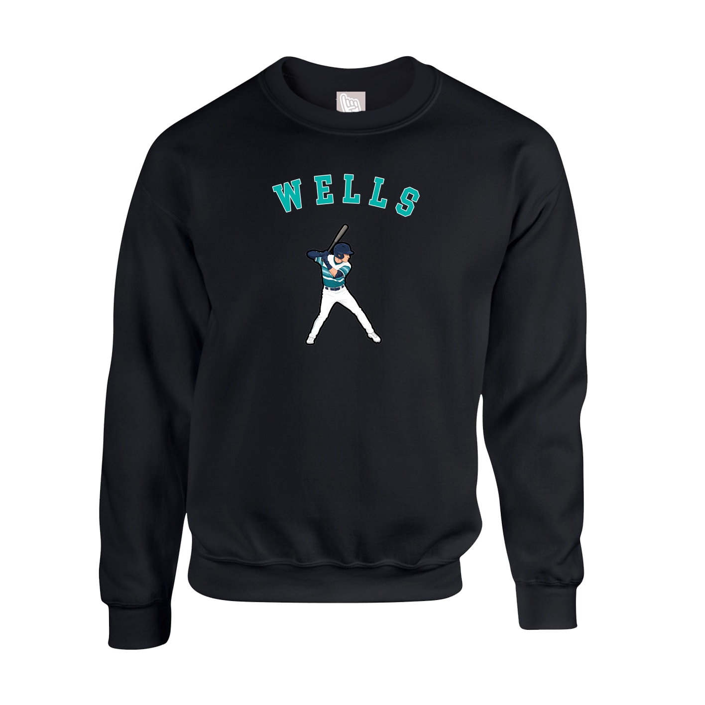 Fleece Crew — Shirsey Arch in Black