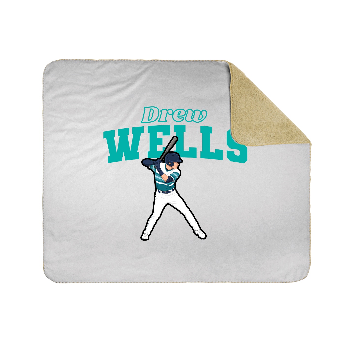 Throw Blanket — Name Arch in White