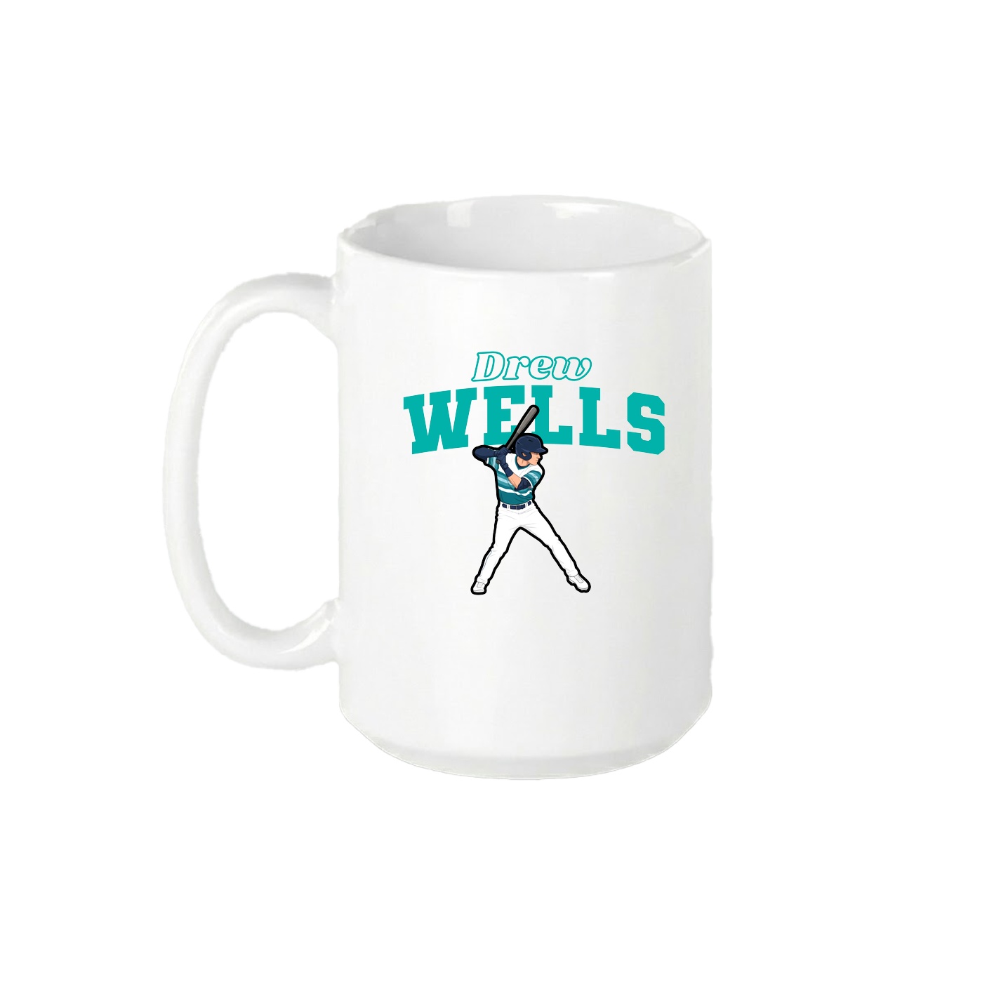 15oz Coffee Mug — Name Arch in White