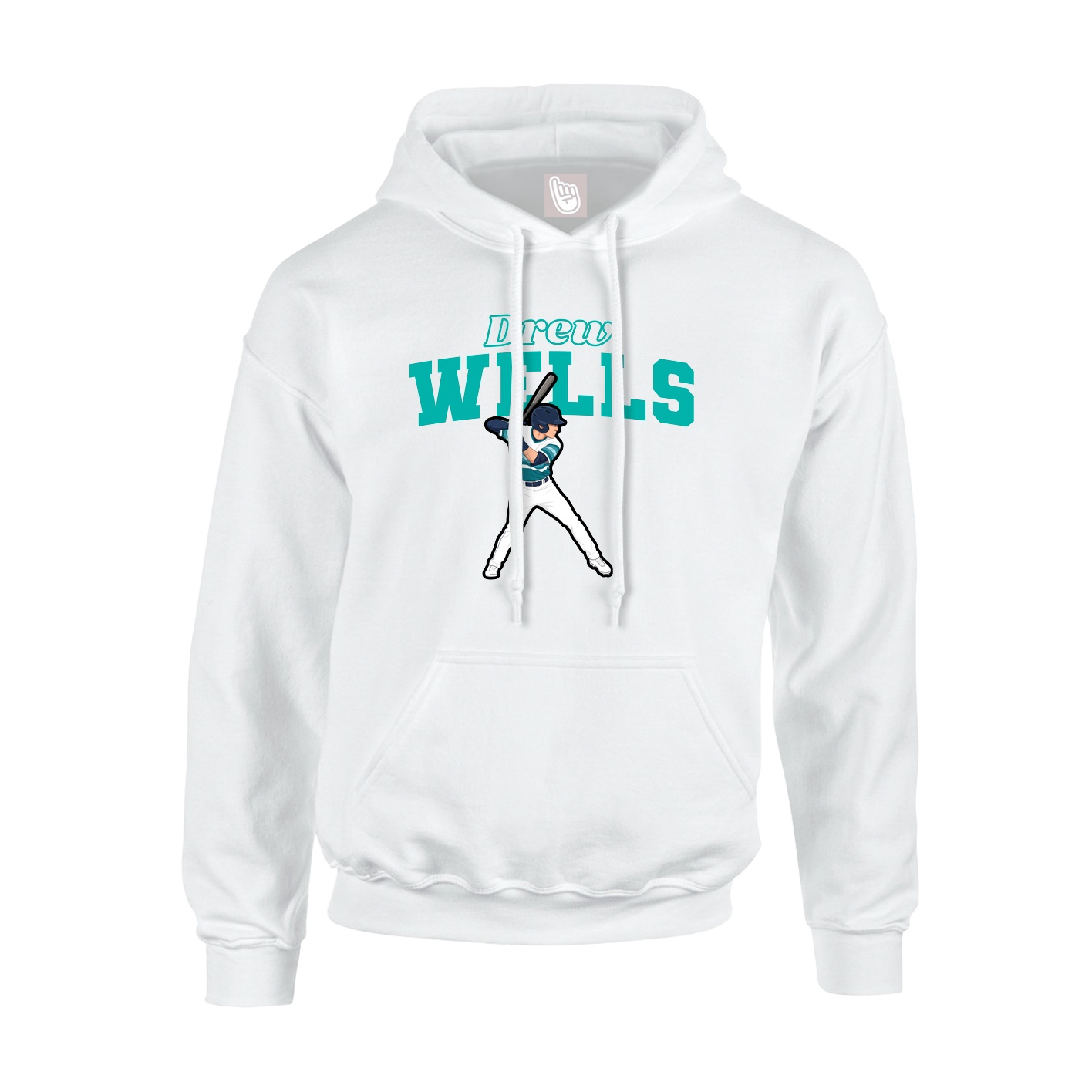 Hoodie — Name Arch in White