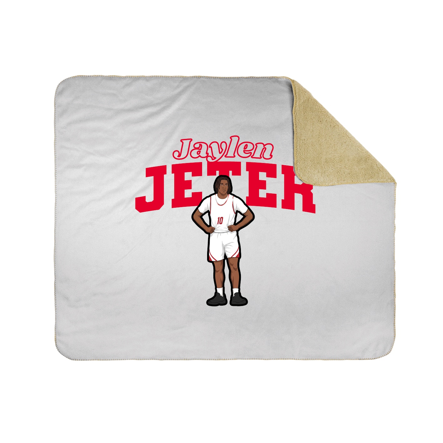 Throw Blanket — Name Arch in White