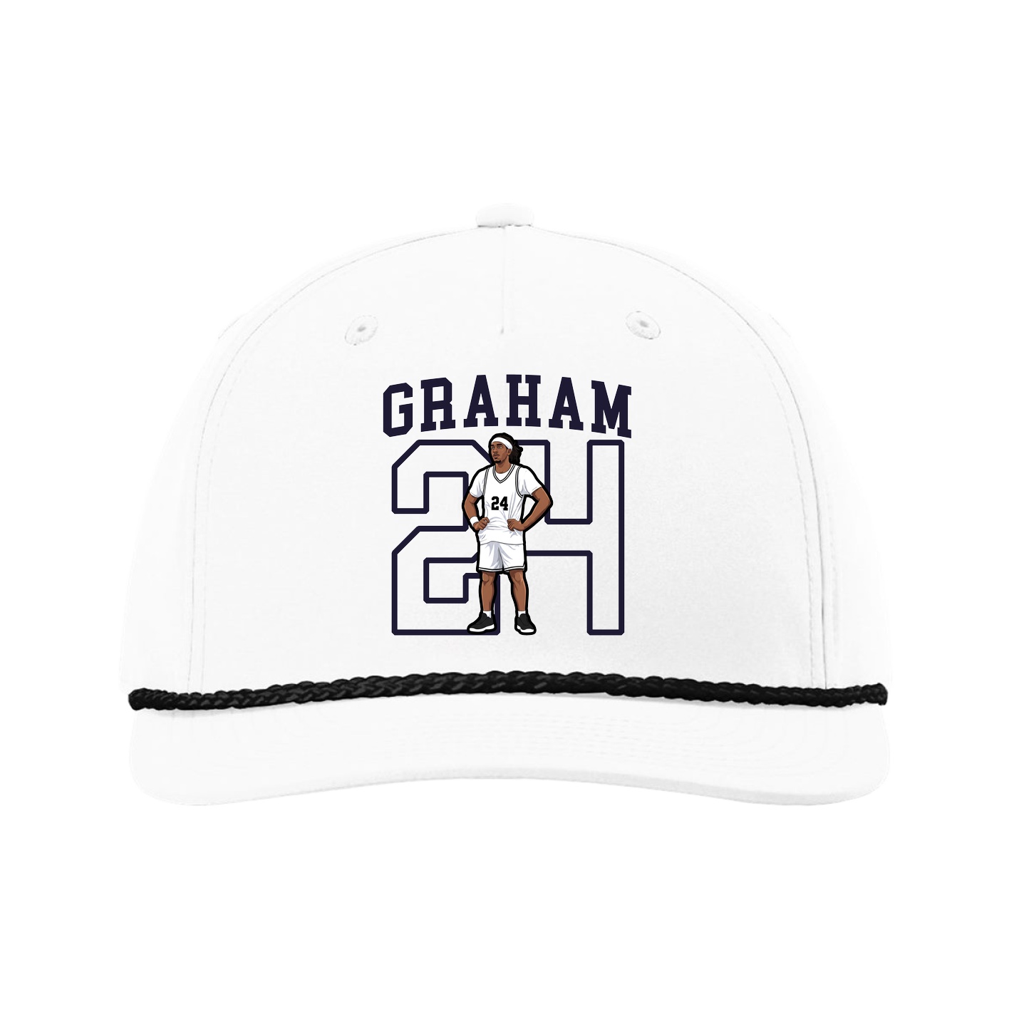 Five-Panel Classic Rope Cap — Shirsey in White