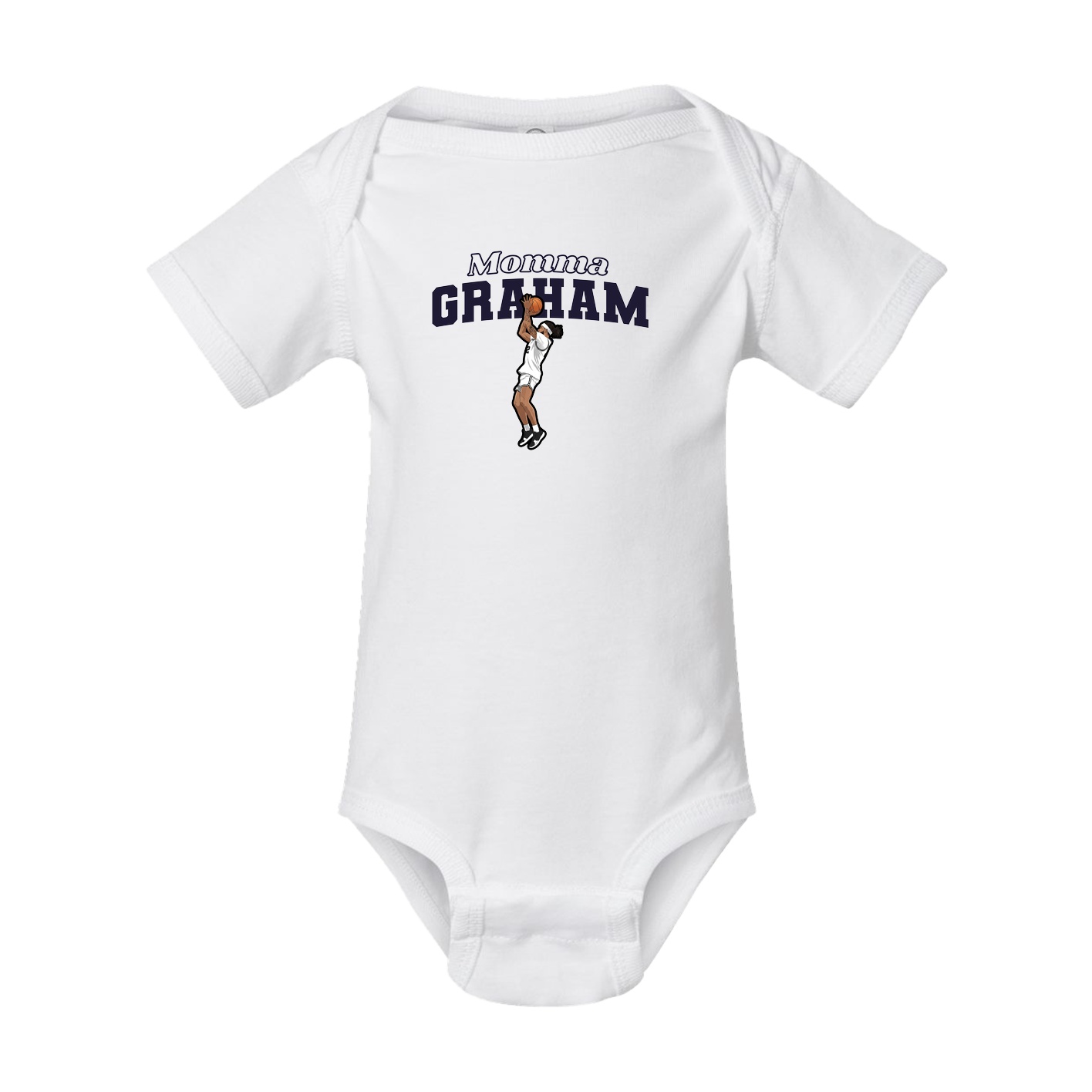 Baby Onesie — Mothers Day Block in White