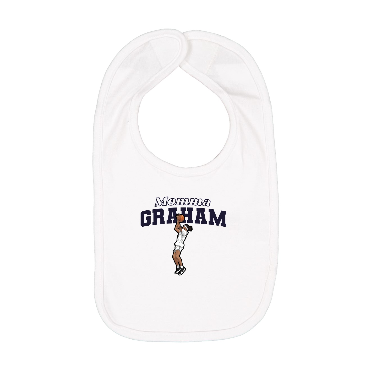 Infant Bib — Mothers Day Block in White