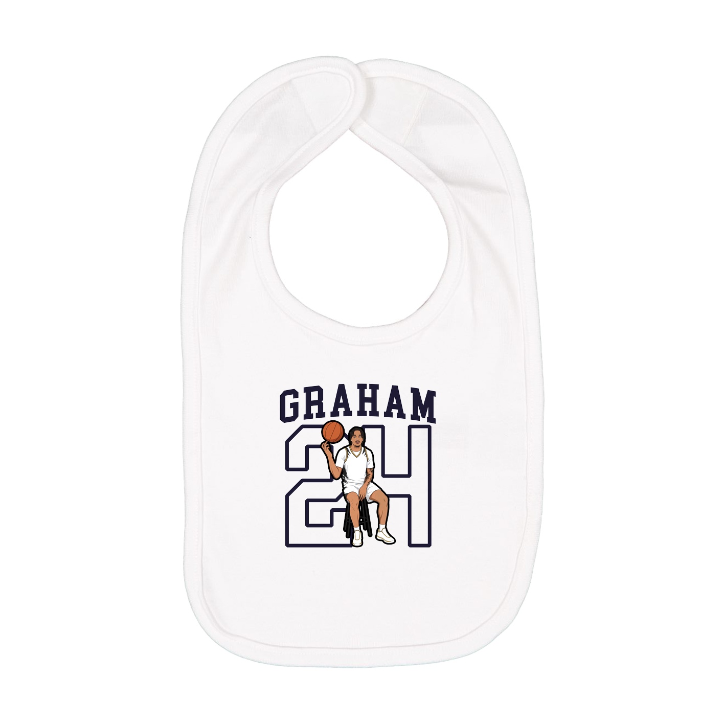 Infant Bib — Shirsey in White