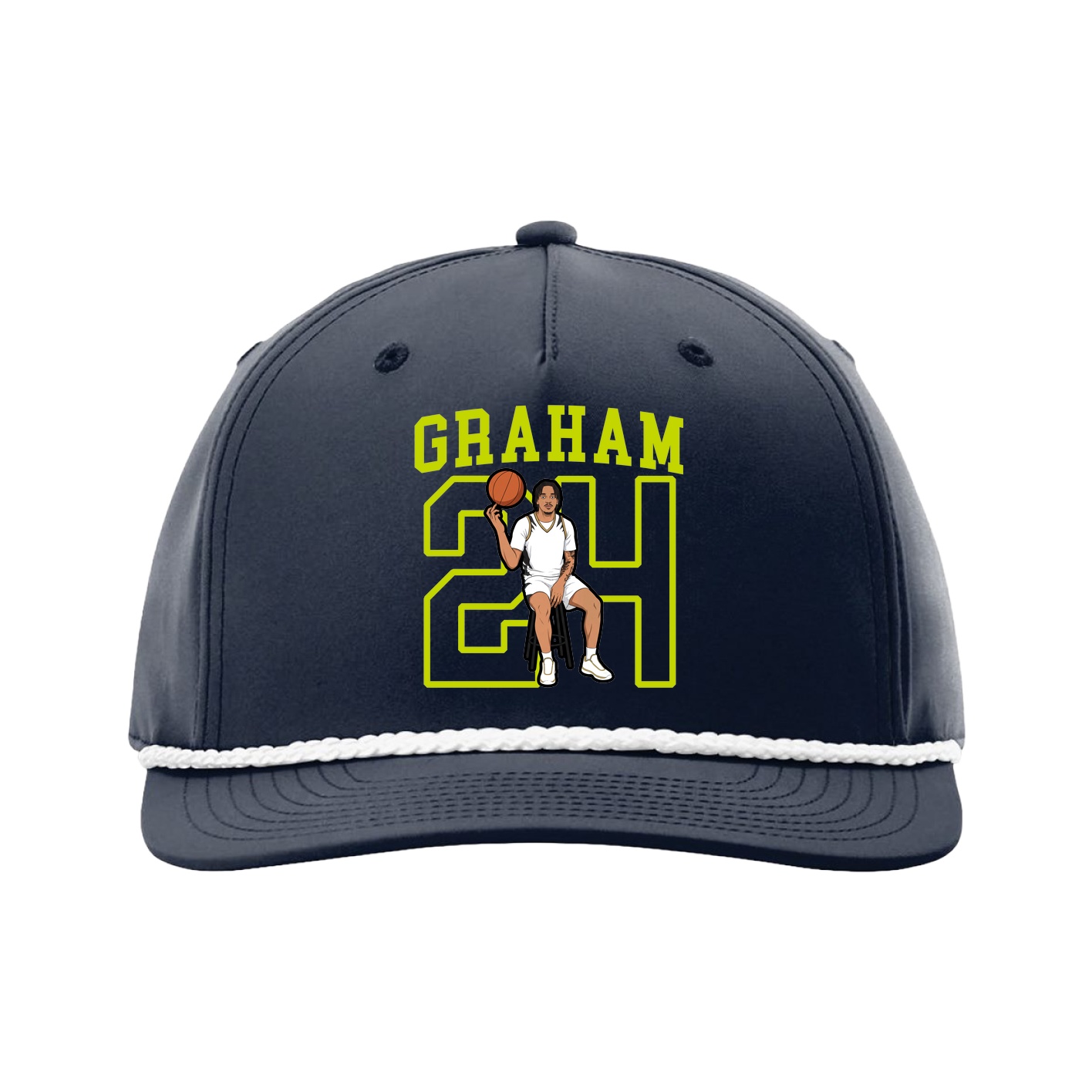 Five-Panel Classic Rope Cap — Shirsey in Navy