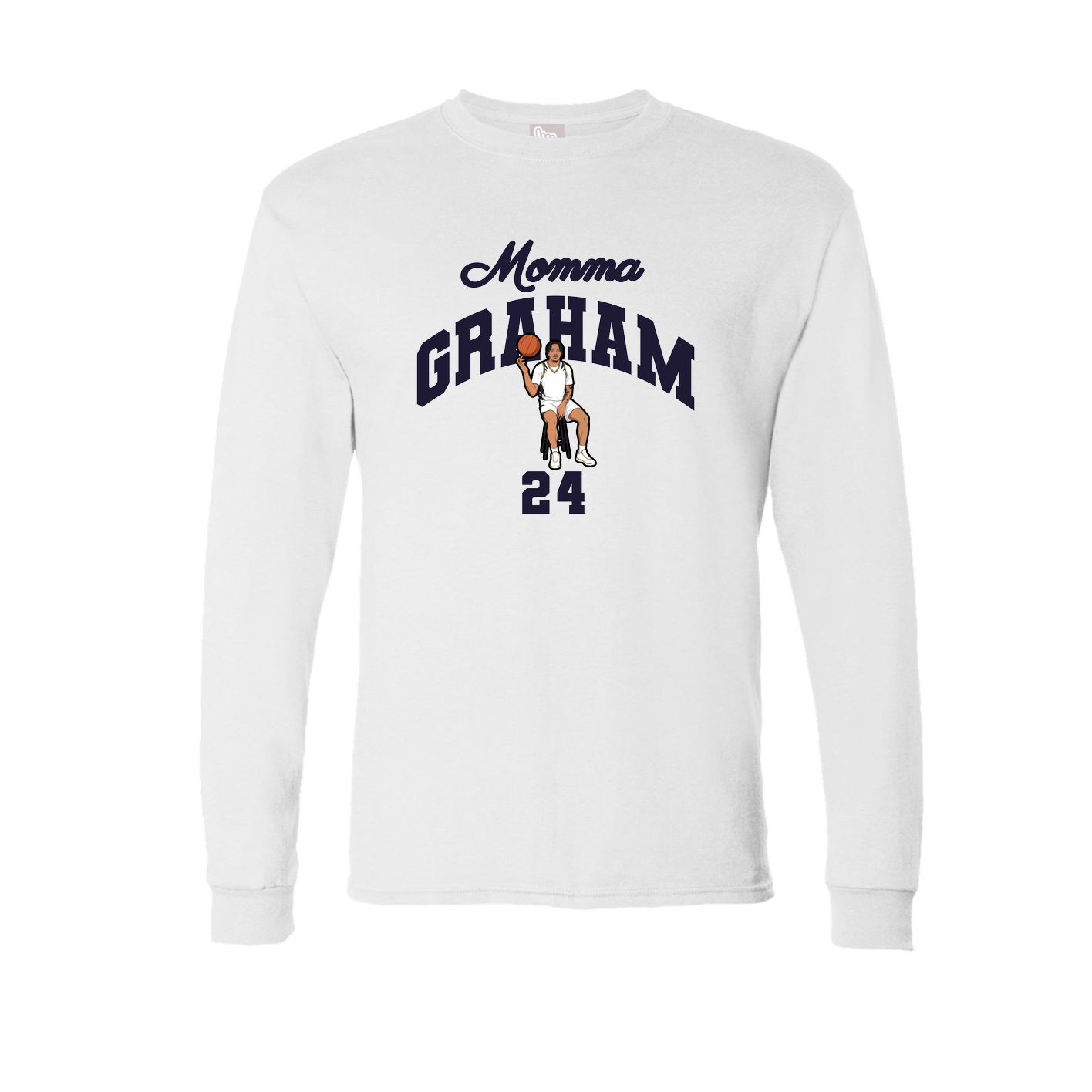 Long Sleeve Tee — Mothers Day Arch in White