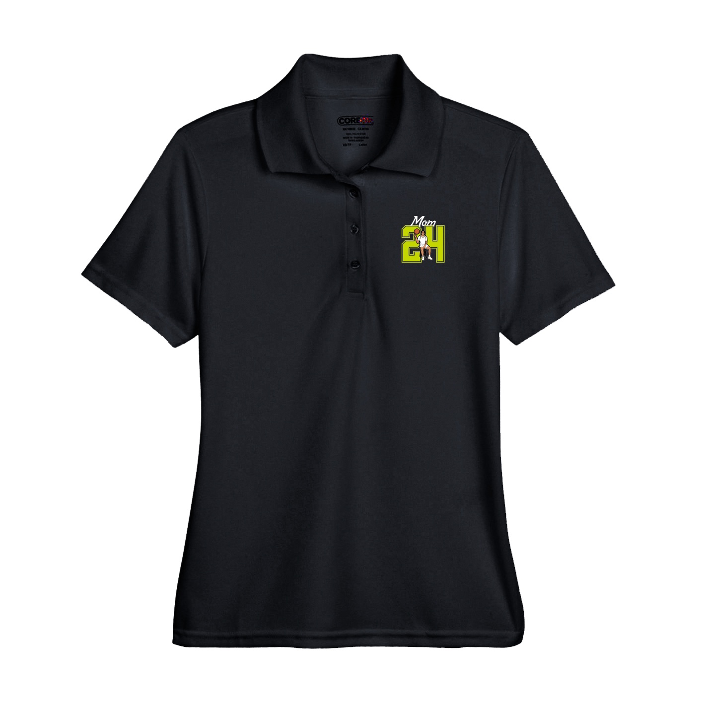 Performance Polo — Mothers Day Shirsey in Black