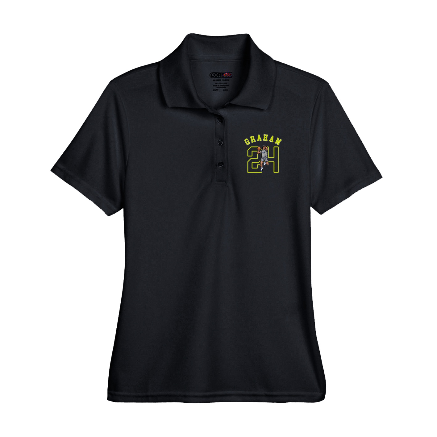 Performance Polo — Shirsey Arch in Black
