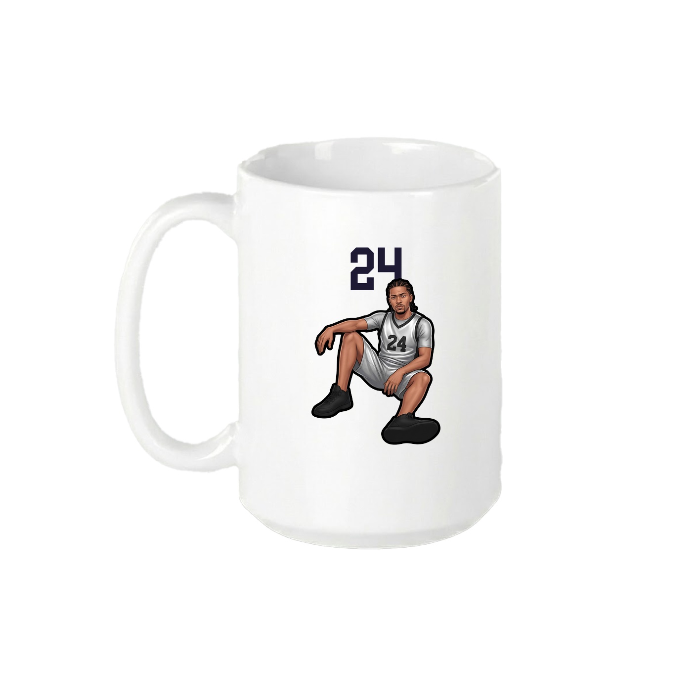 15oz Coffee Mug — Number Top in White