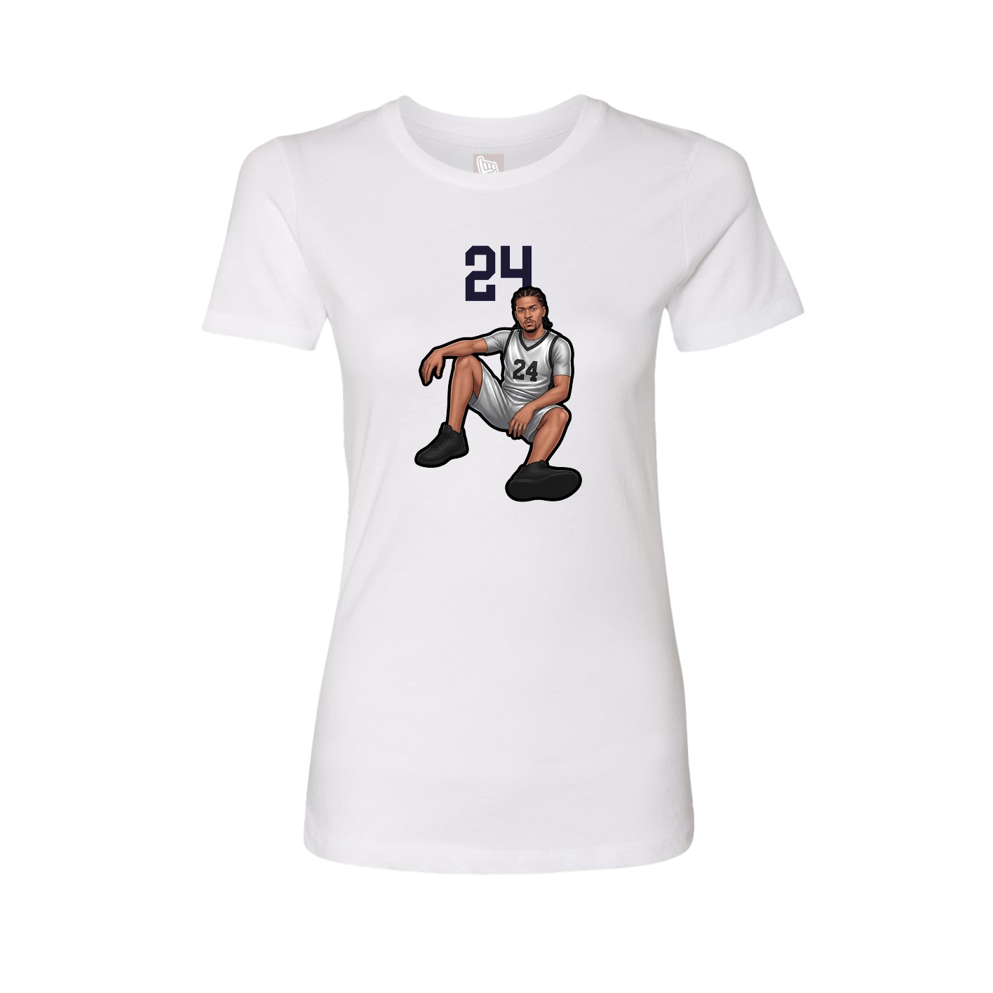 Womens Tee — Number Top in White