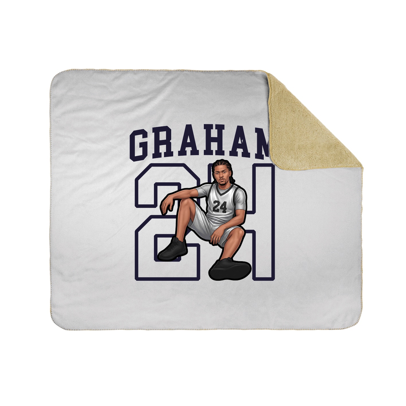 Throw Blanket — Shirsey in White