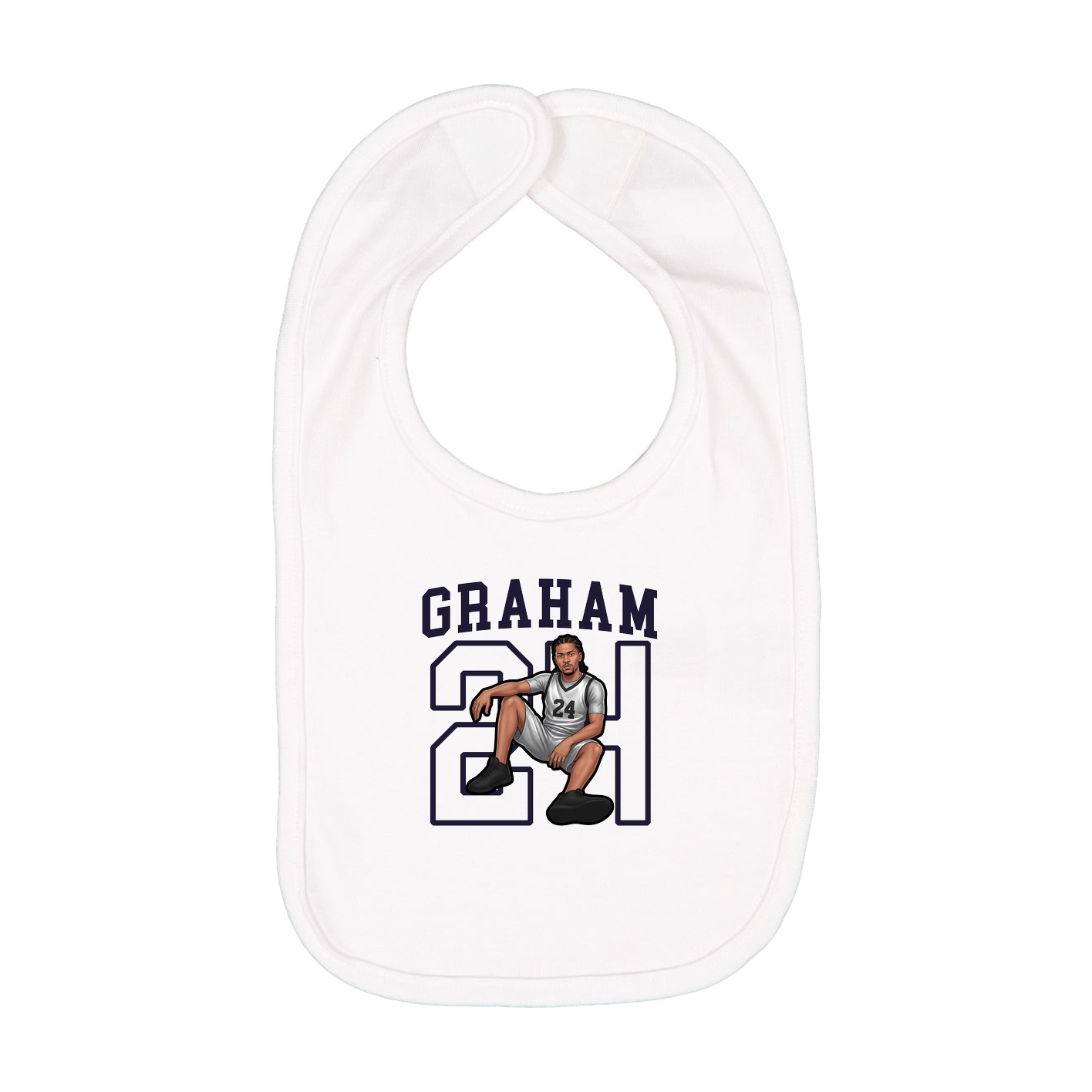 Infant Bib — Shirsey in White