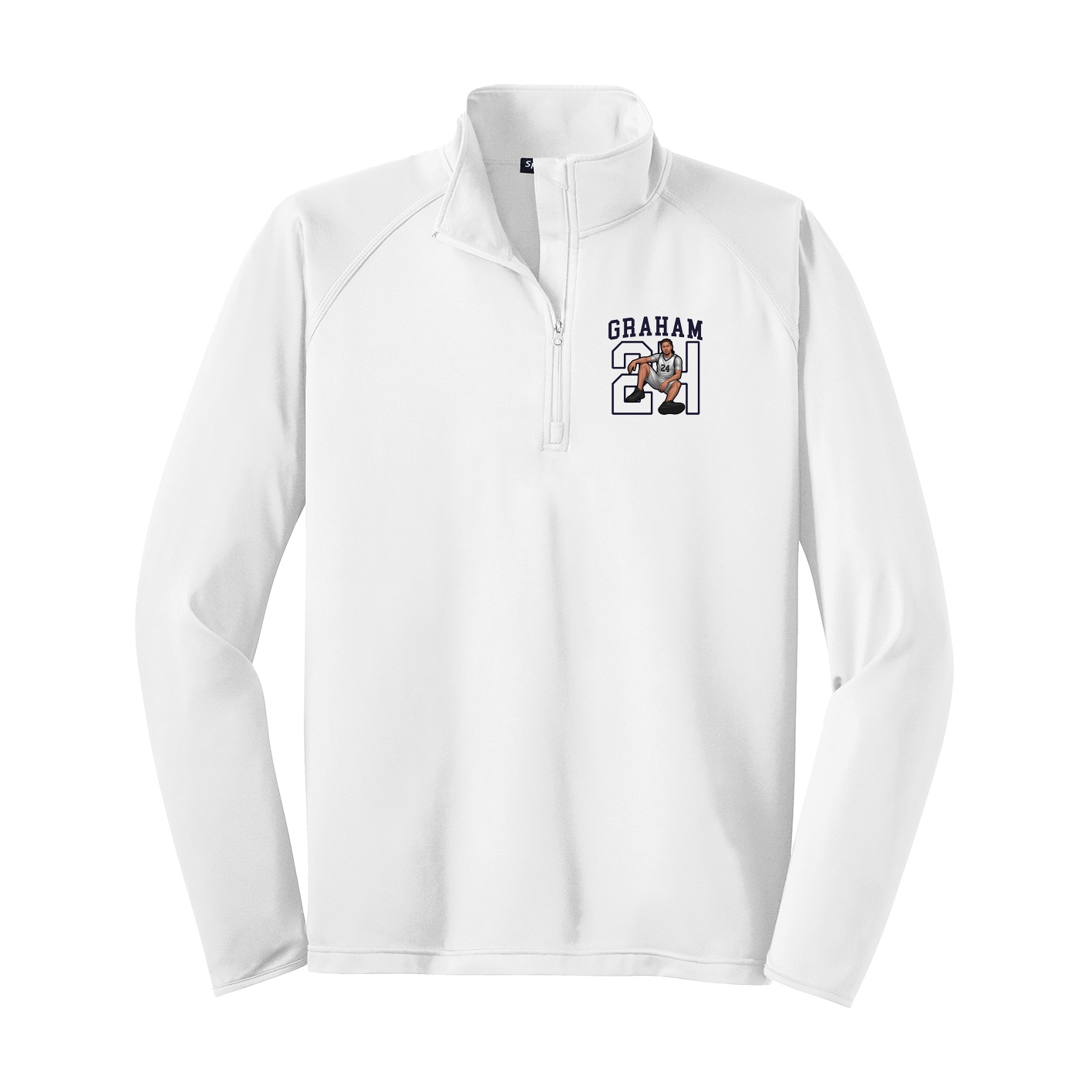 Q-Zip Pullover — Shirsey in White