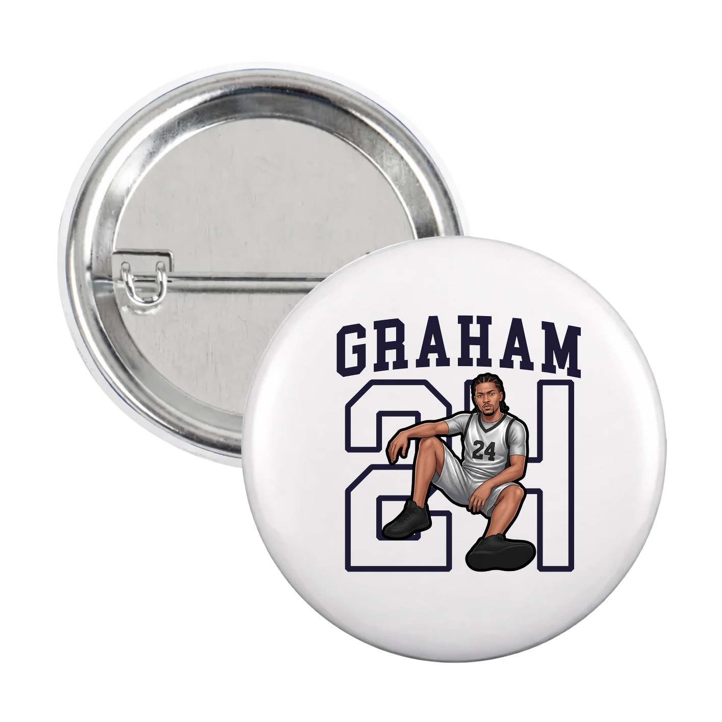Game Day Button — Shirsey in White