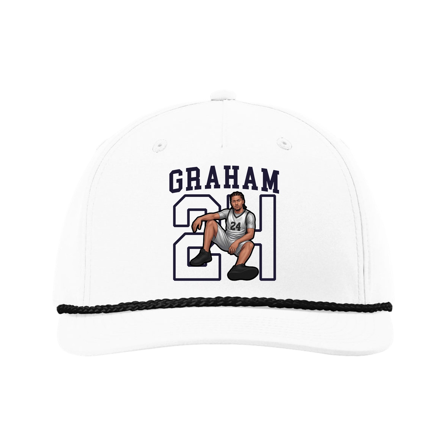 Five-Panel Classic Rope Cap — Shirsey in White