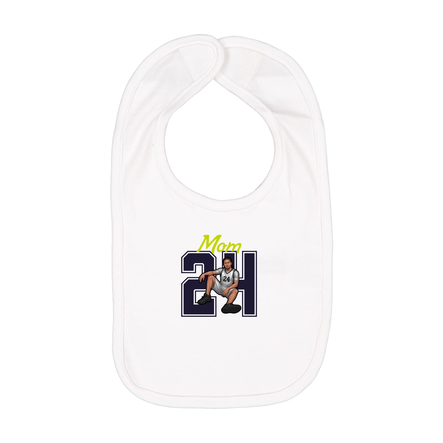 Infant Bib — Mothers Day Shirsey in White
