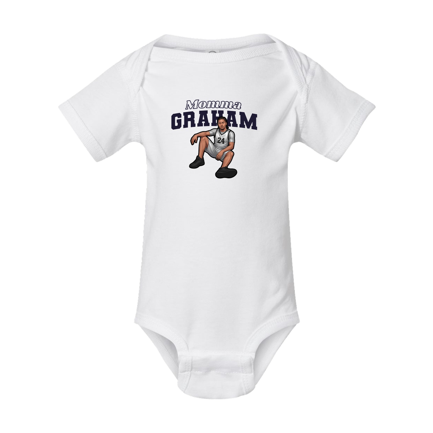 Baby Onesie — Mothers Day Block in White
