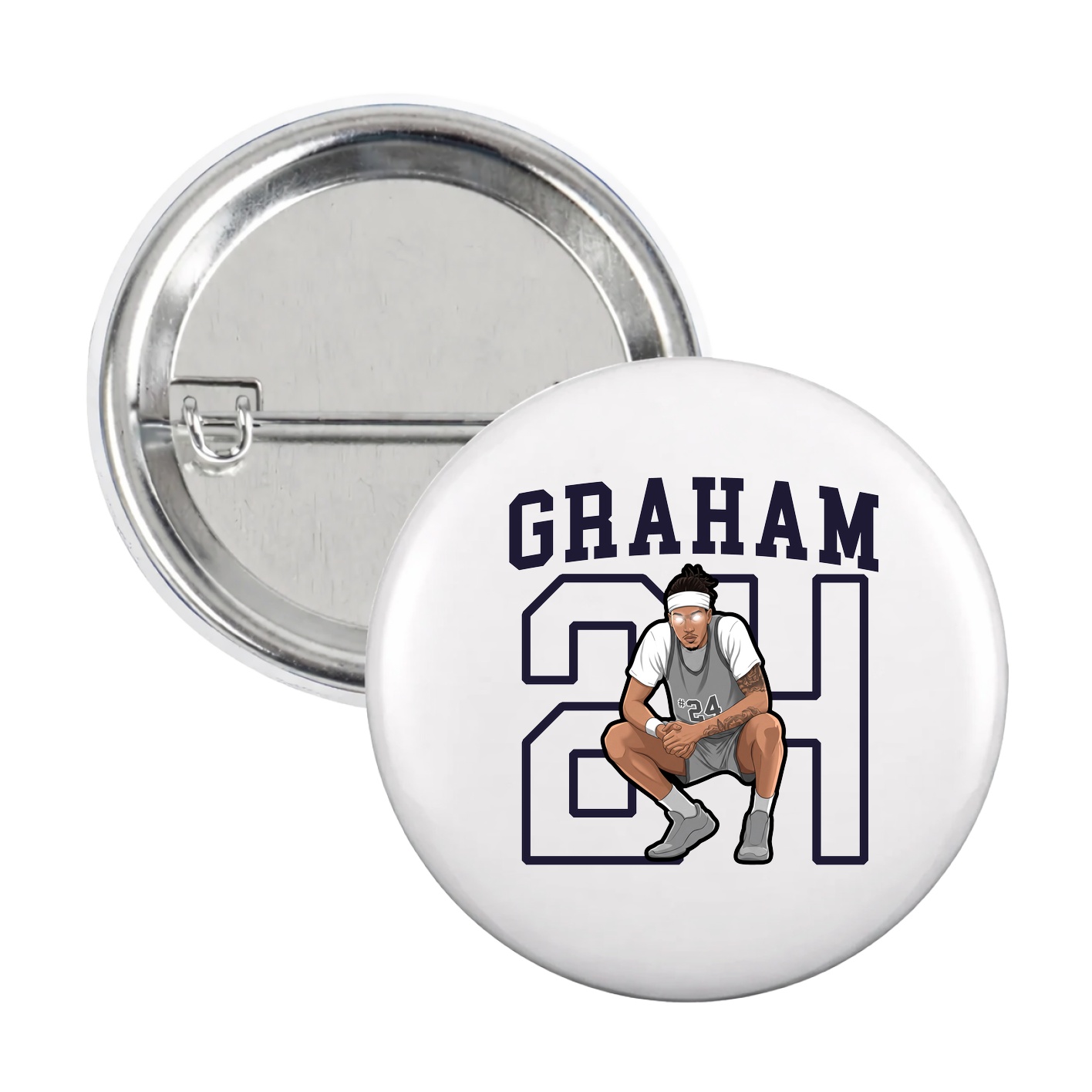 Game Day Button — Shirsey in White